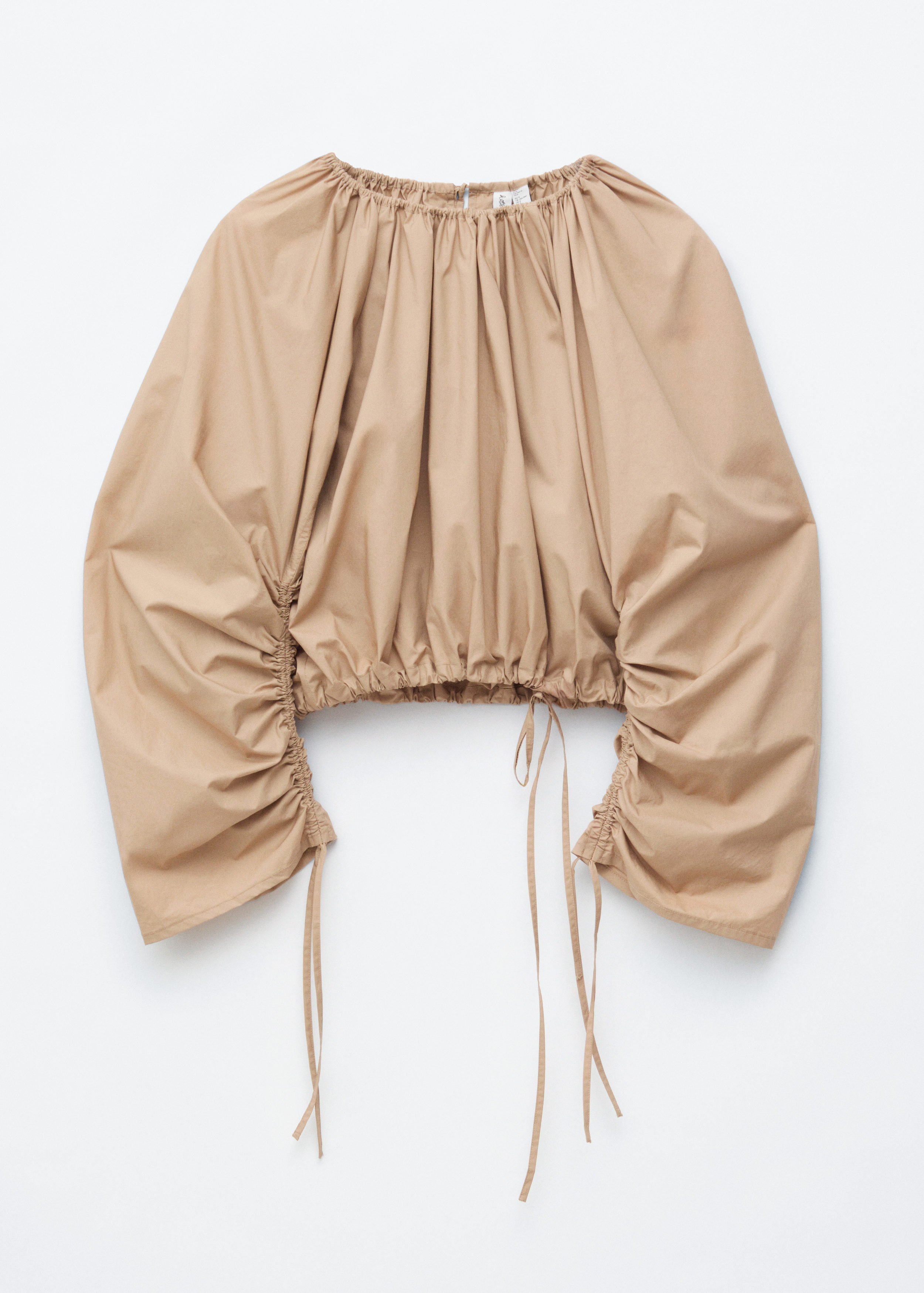 Sculptural Drawstring Blouse - Beige - & Other Stories US