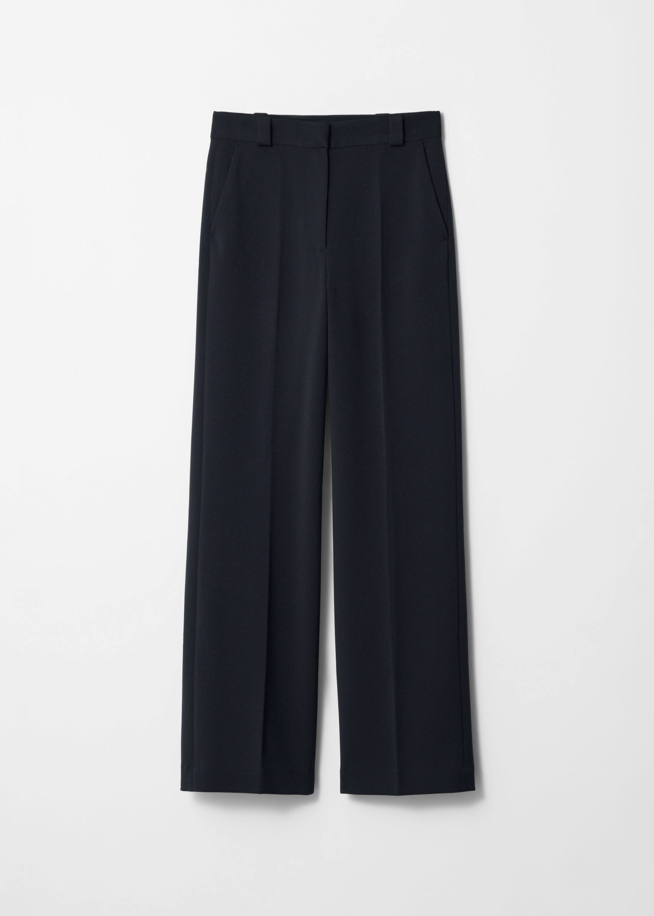 Преглед на по-голямо изображение: Wide Press-Crease Trousers - Тъмносиньо - ЖЕНИ | H&M BG 4