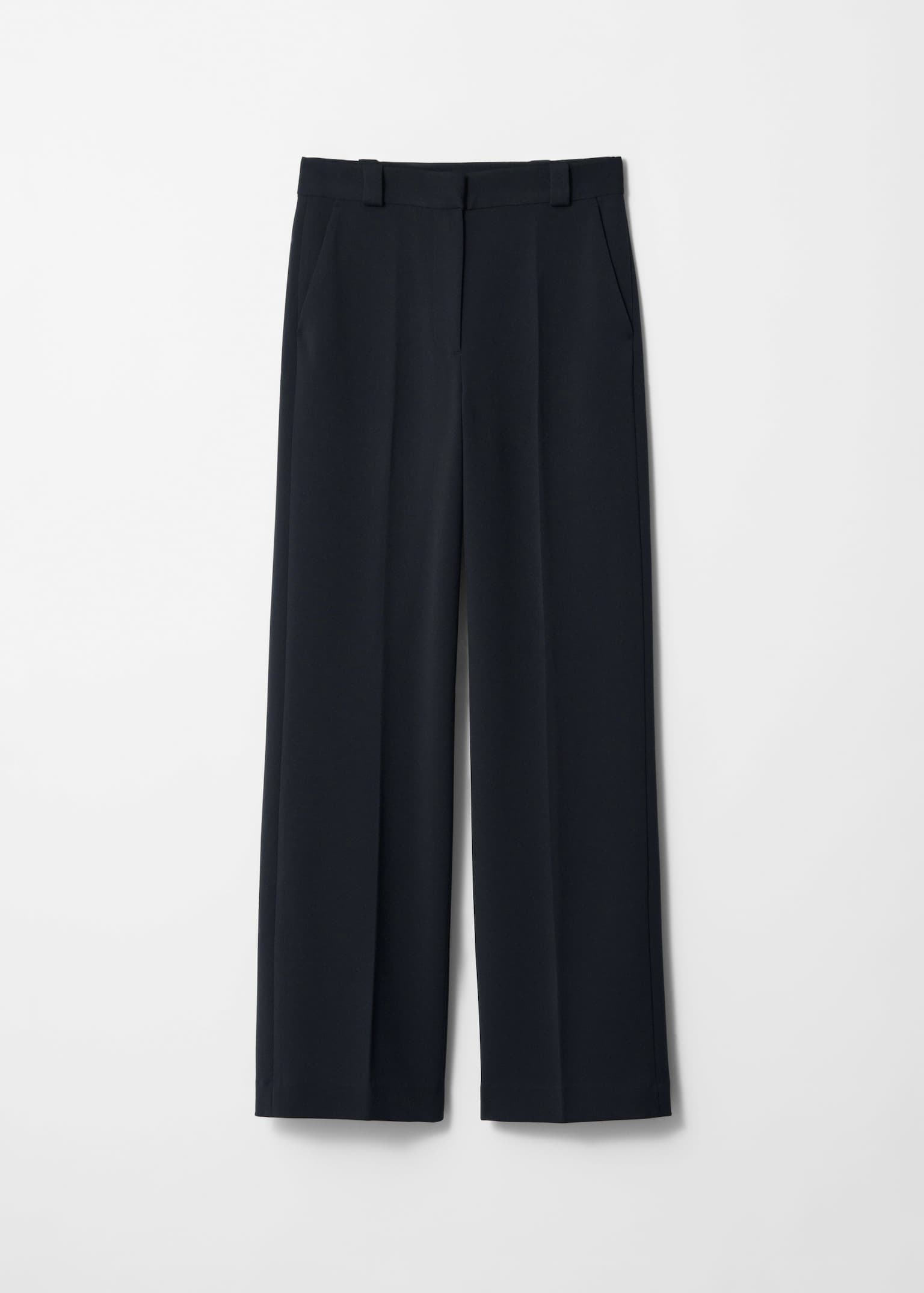 Weite Hose mit Bügelfalten - Navyblau/Khaki/Dunkelbraun/Schwarz/Dunkelrot/Cremefarben - 2