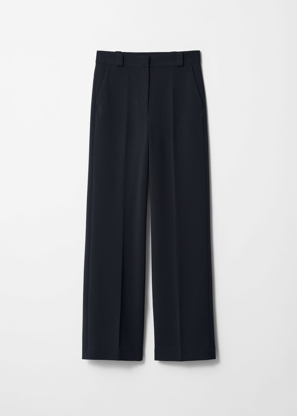 Image of Wide Press-Crease Trousers