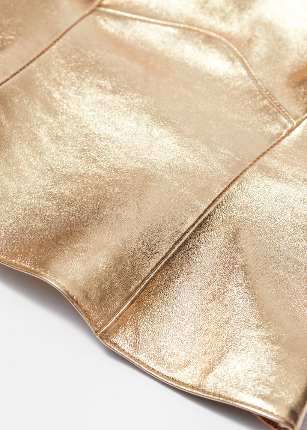 Image of Bustier aus Metallic-Leder