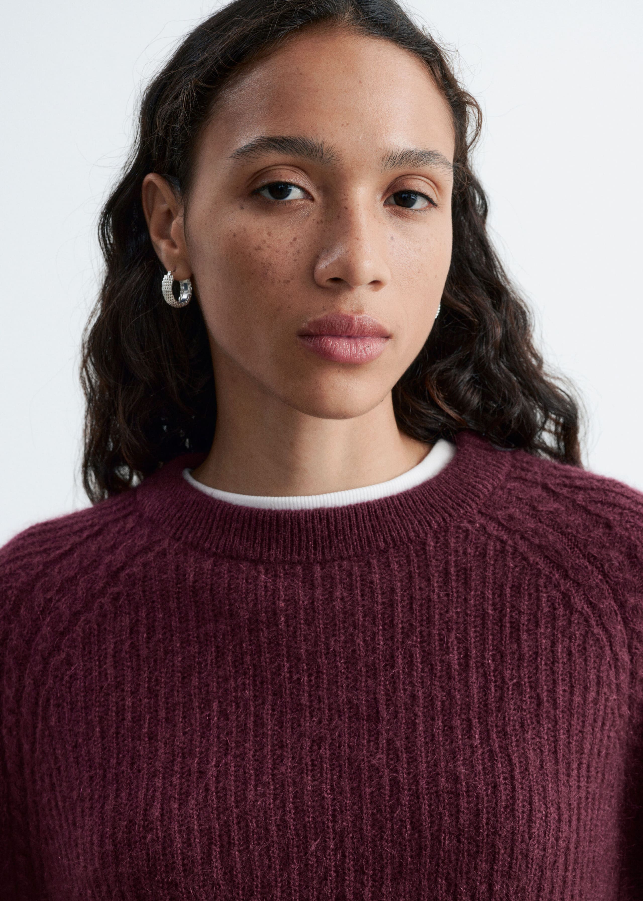 Maglione in misto mohair - Rosa polvere - Lookbook