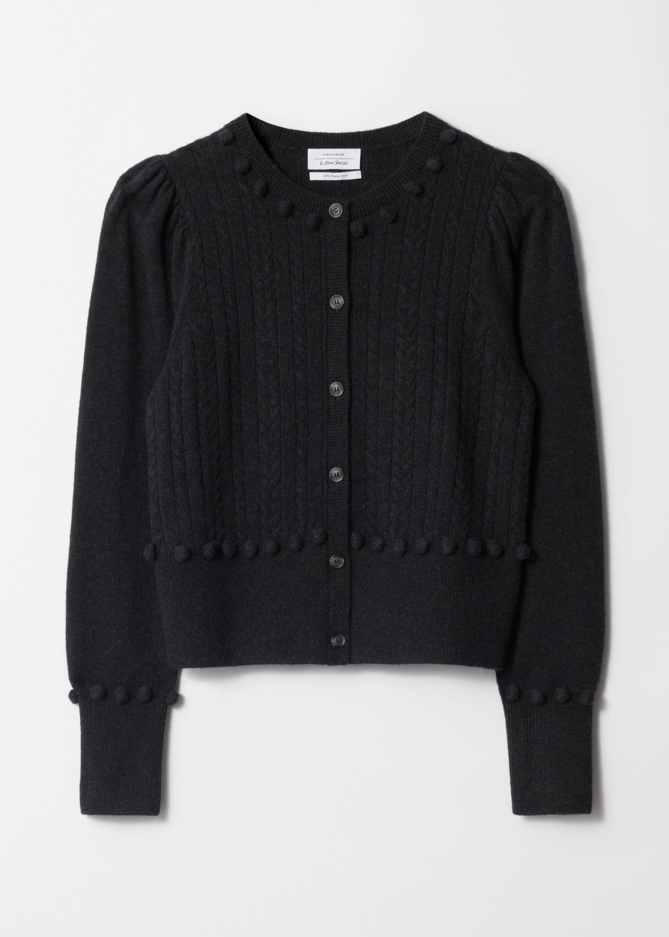 Ingrandisci l'immagine: Cable-Knit Wool Cardigan - Dark Grey - DONNA | H&M CH 7