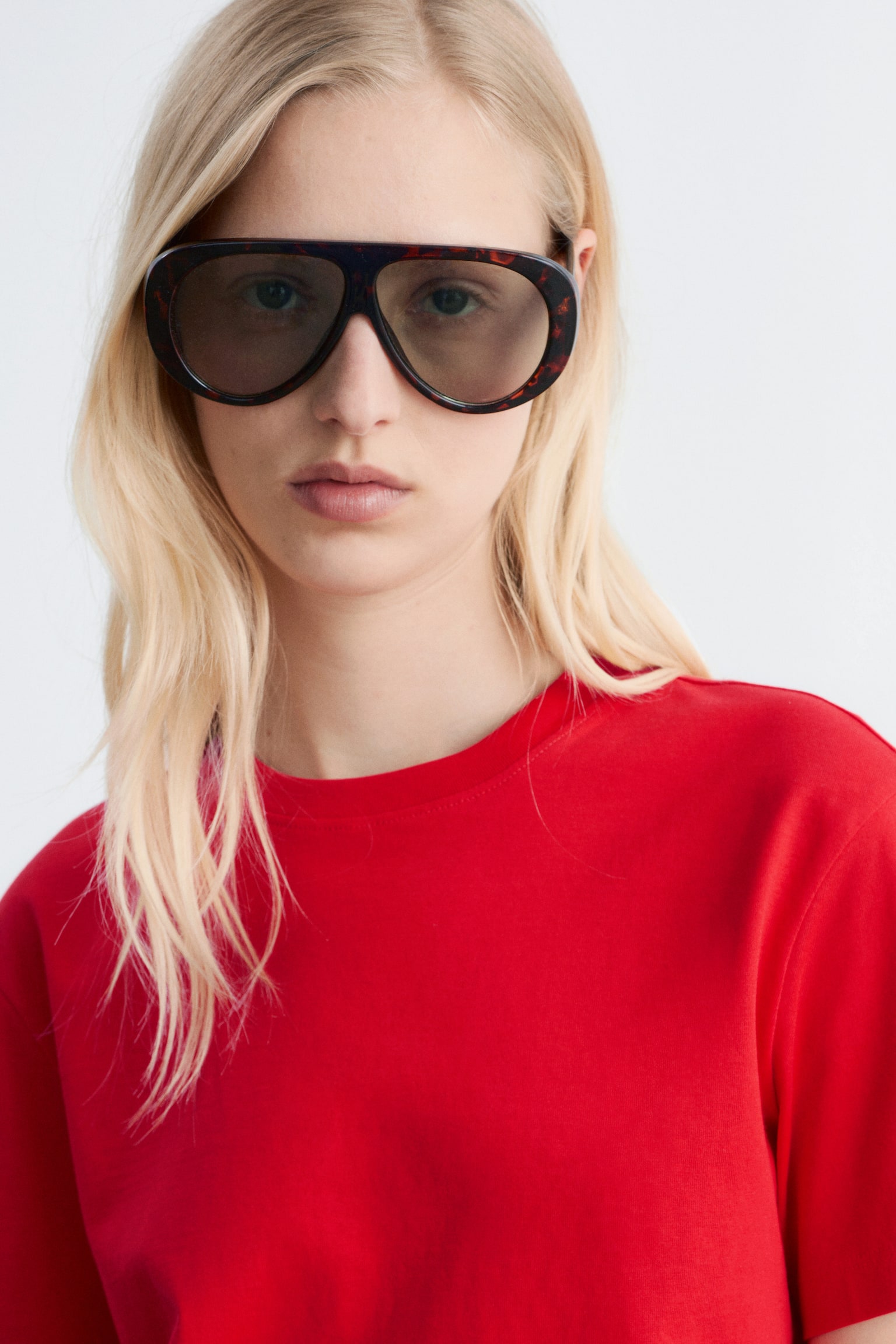 Tricou din bumbac cu guler rotund - Roșu/Alb/Albastru Deschis/Galben/Roz deschis/Maro închis/Bleumarin/Alb Dungi/Negru/Dungi Roz/Maro/Liliac - 4