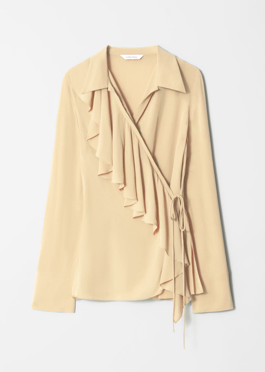 Image of Ruffle Wrap Blouse