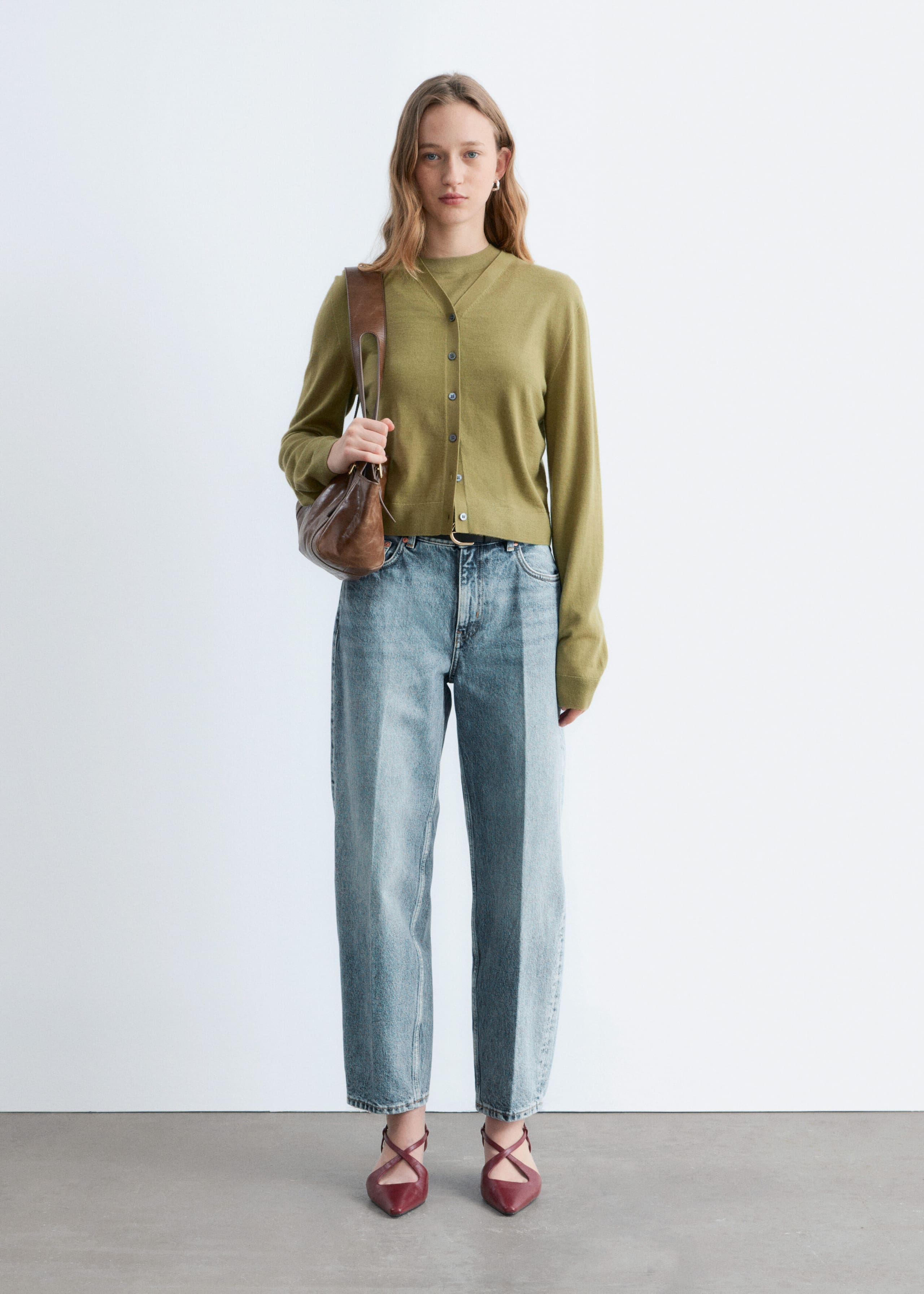 Image of Cardigan court en cachemire