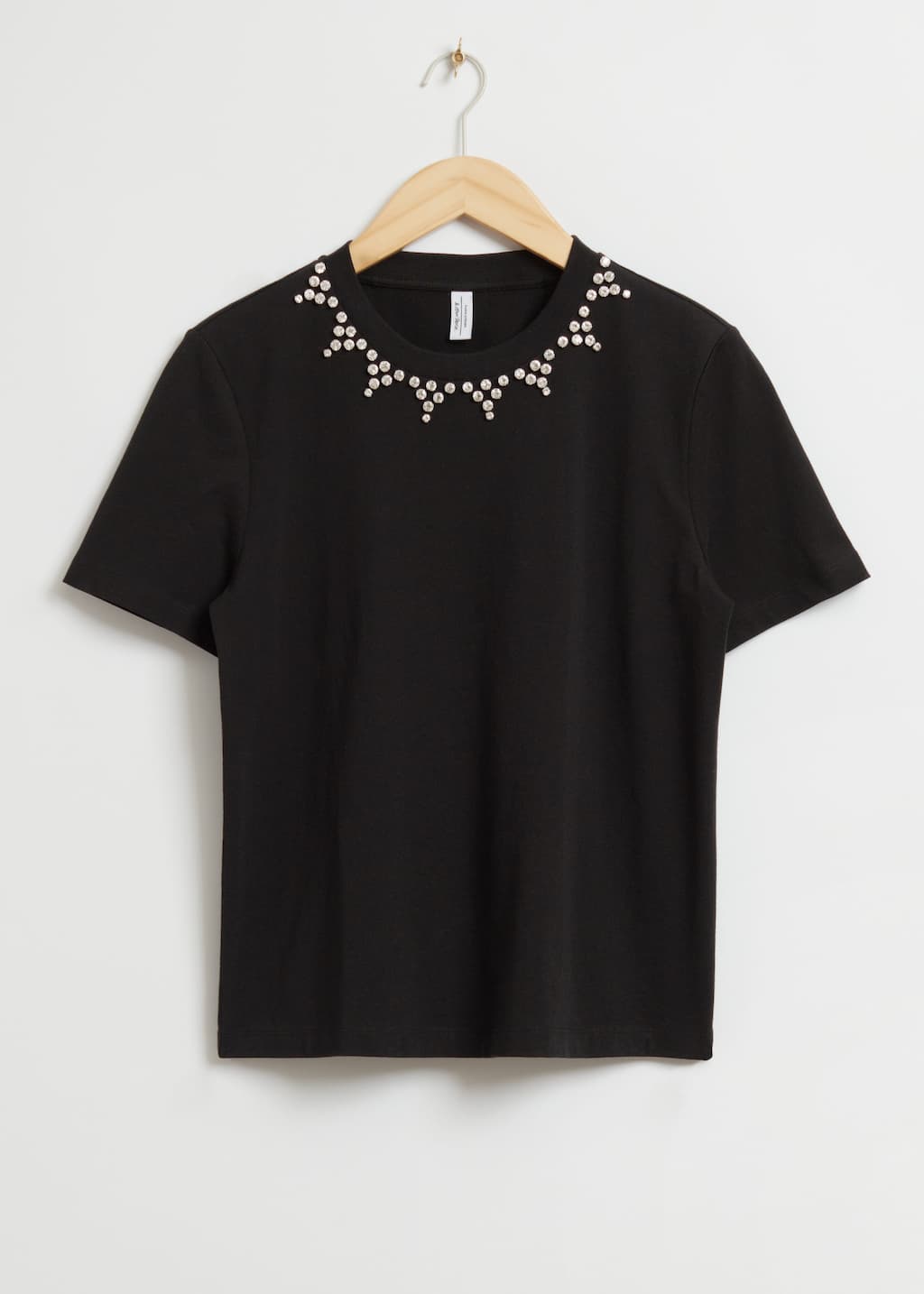 Rhinestone-EmbellishedT-Shirt - Black Embellished - Bodegón