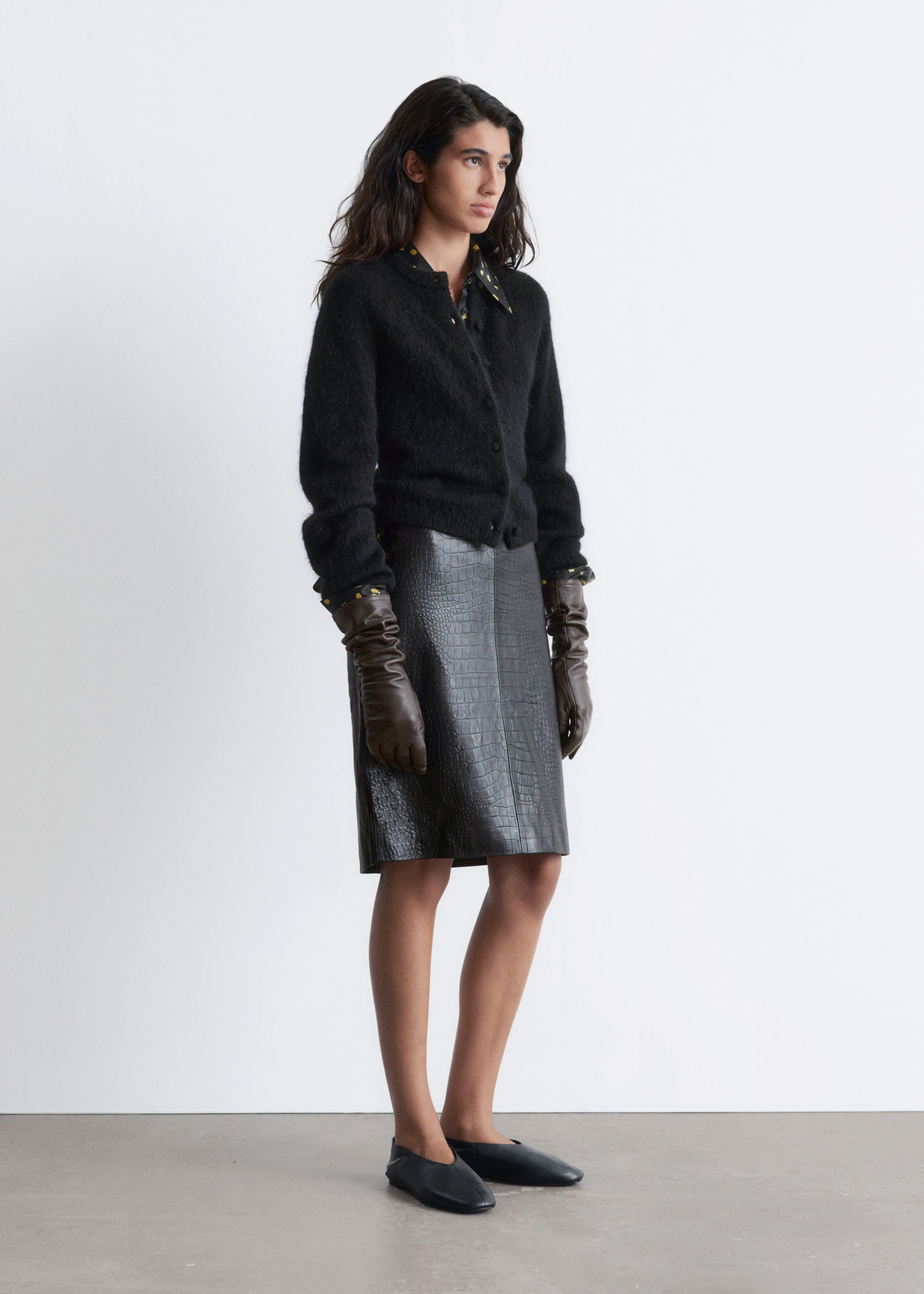 Image of Strickjacke mit gebürsteter Textur