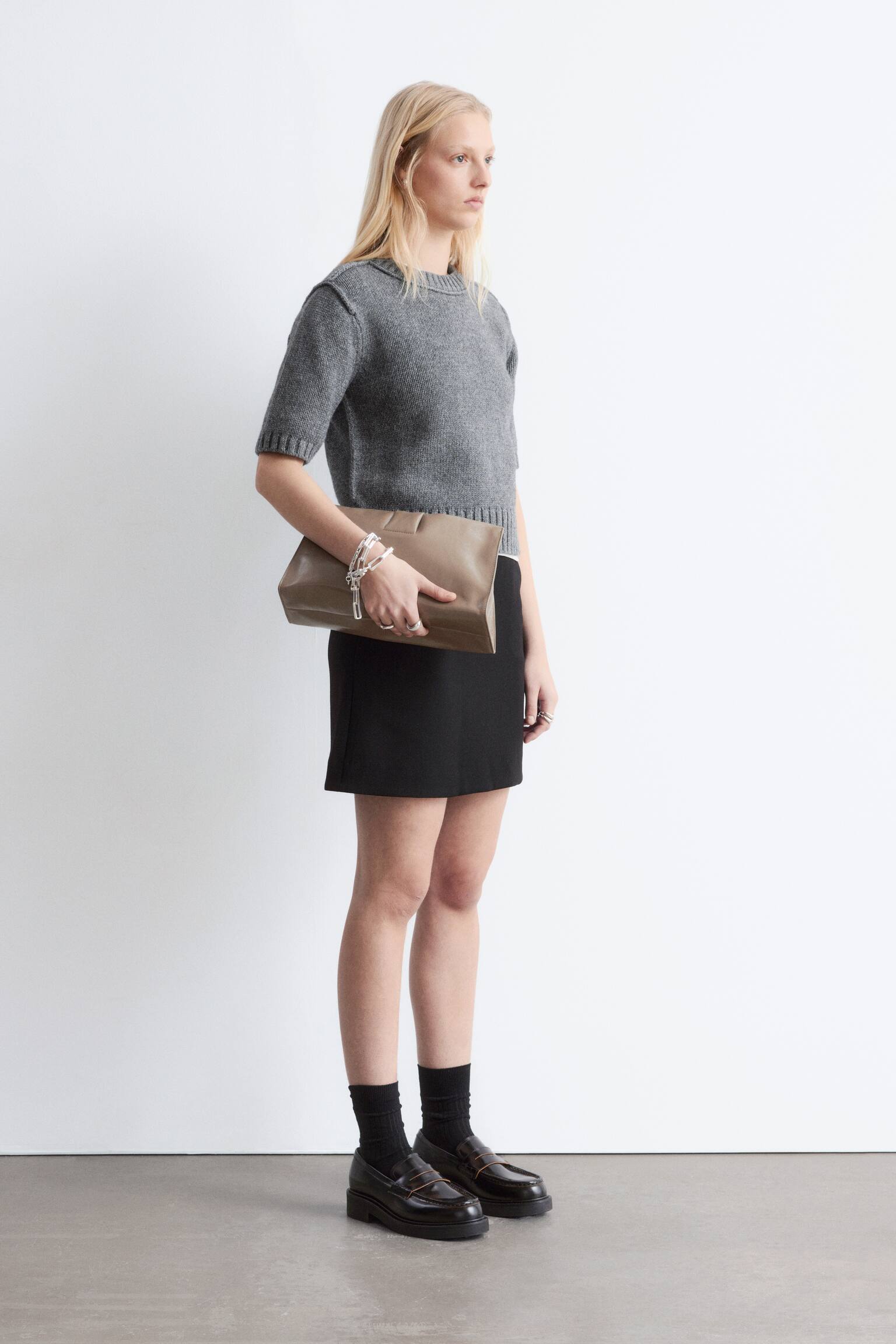 Mini-jupe trapèze - Noir - 5