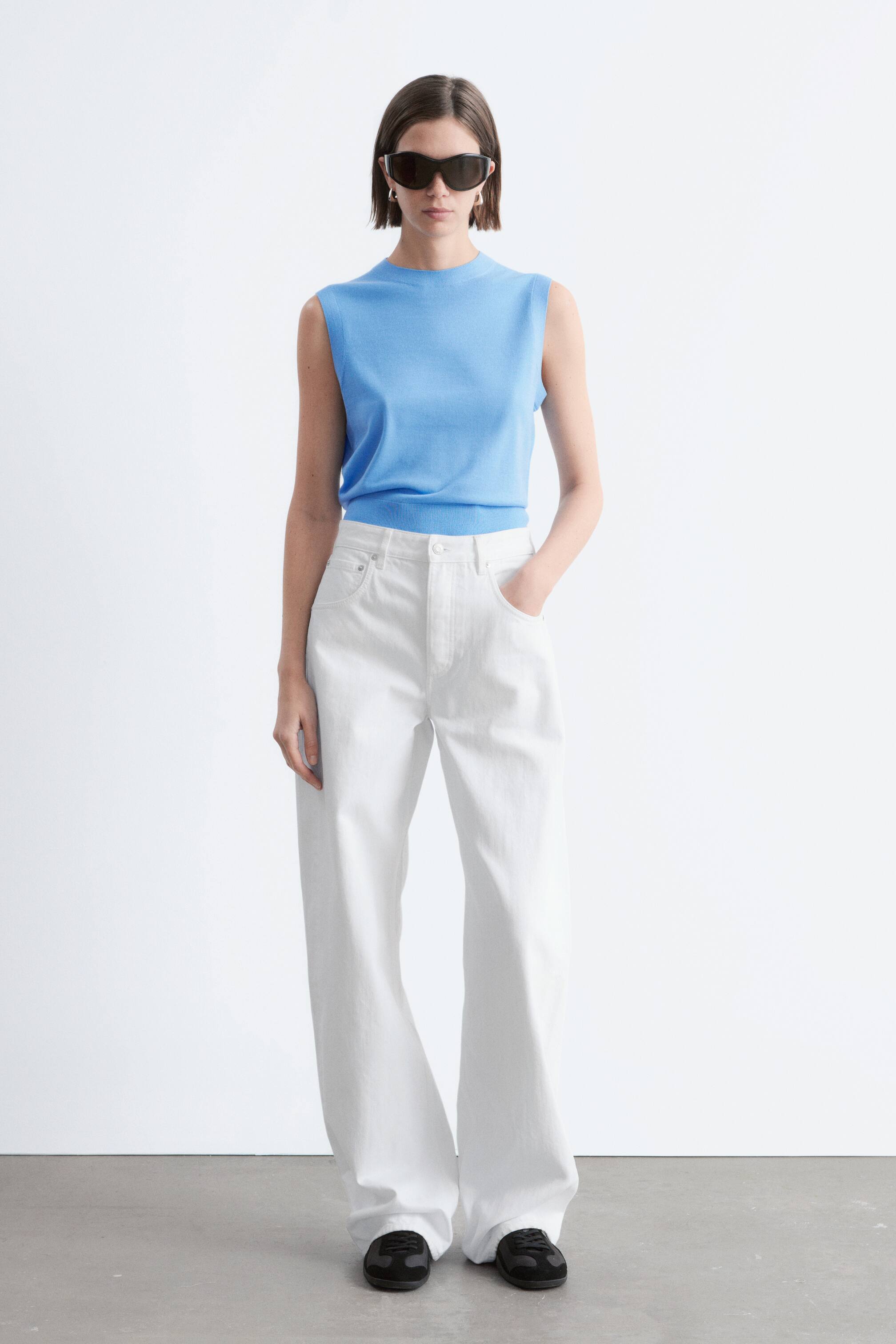 Zobrazit větší obrázek: Džíny s barelovými nohavicemi - Bílá - ŽENY | H&M CZ 1