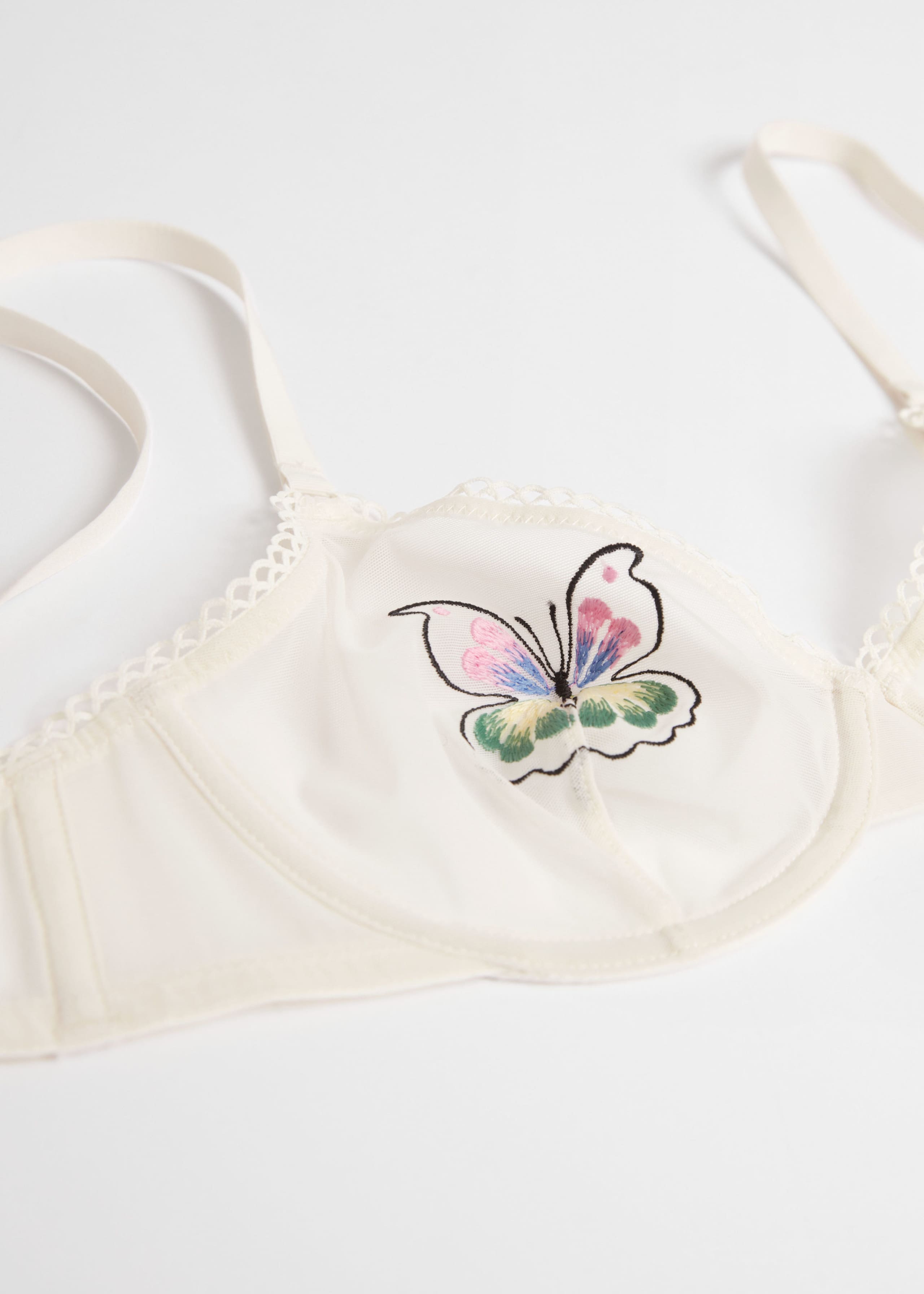 Butterfly Embroidered Underwire Bra - {{variantName}} - Descrizione dettagliata