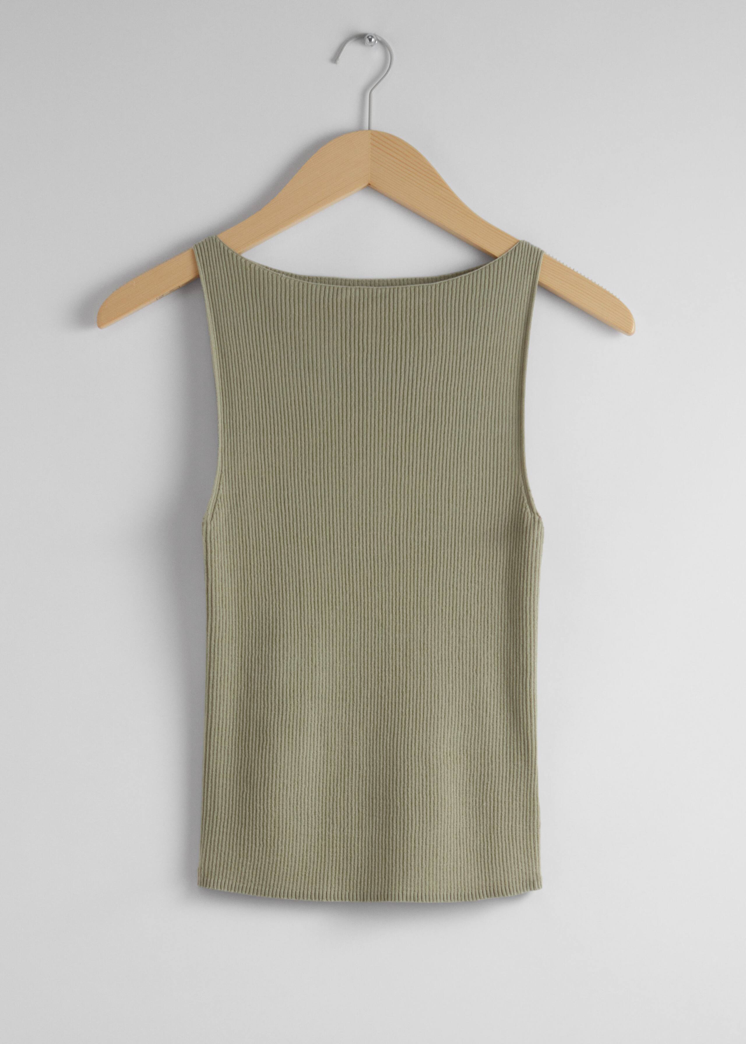 Rib-Knit Tank Top - White - Still Life