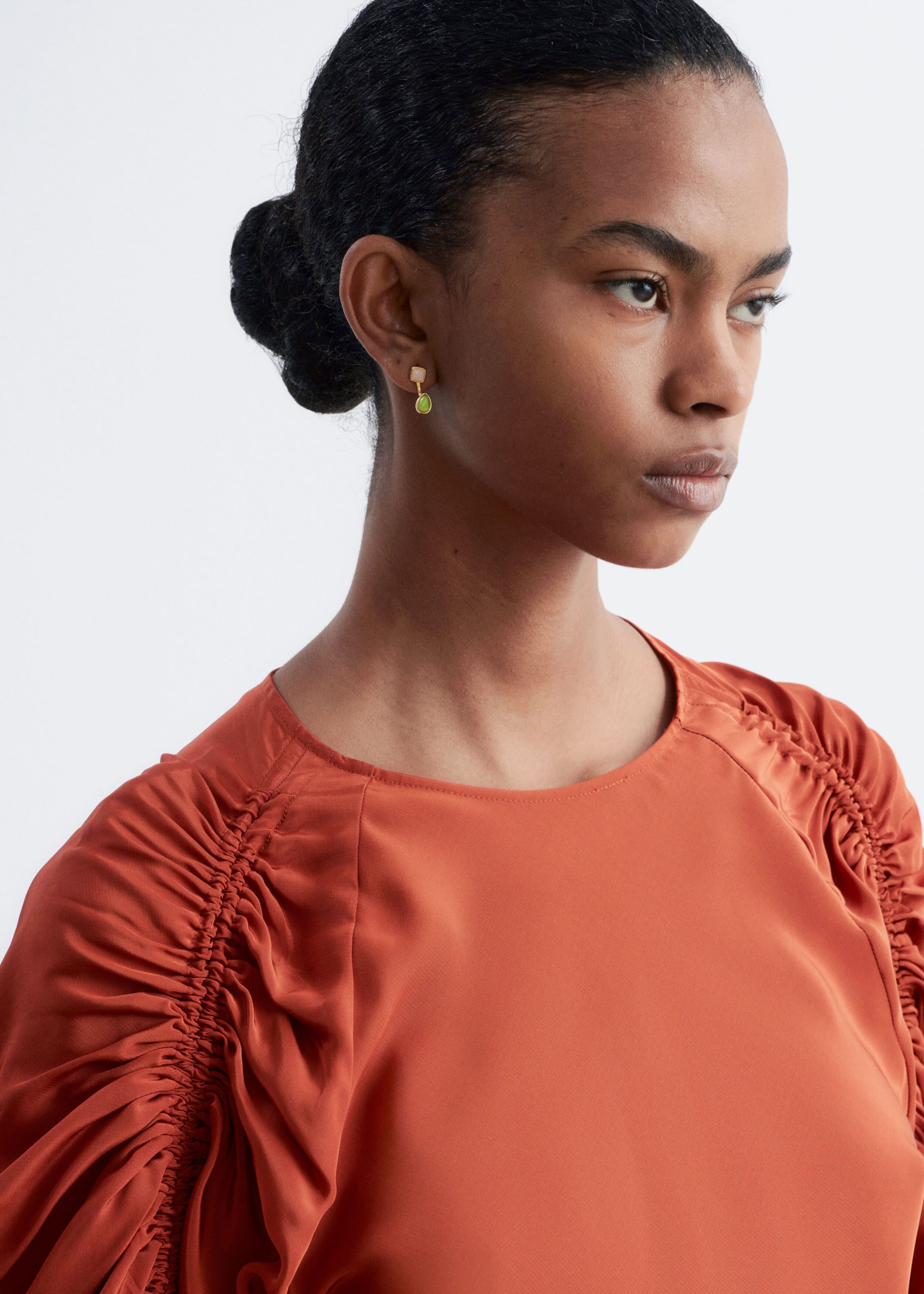 Image of Minivestido escultural fruncido