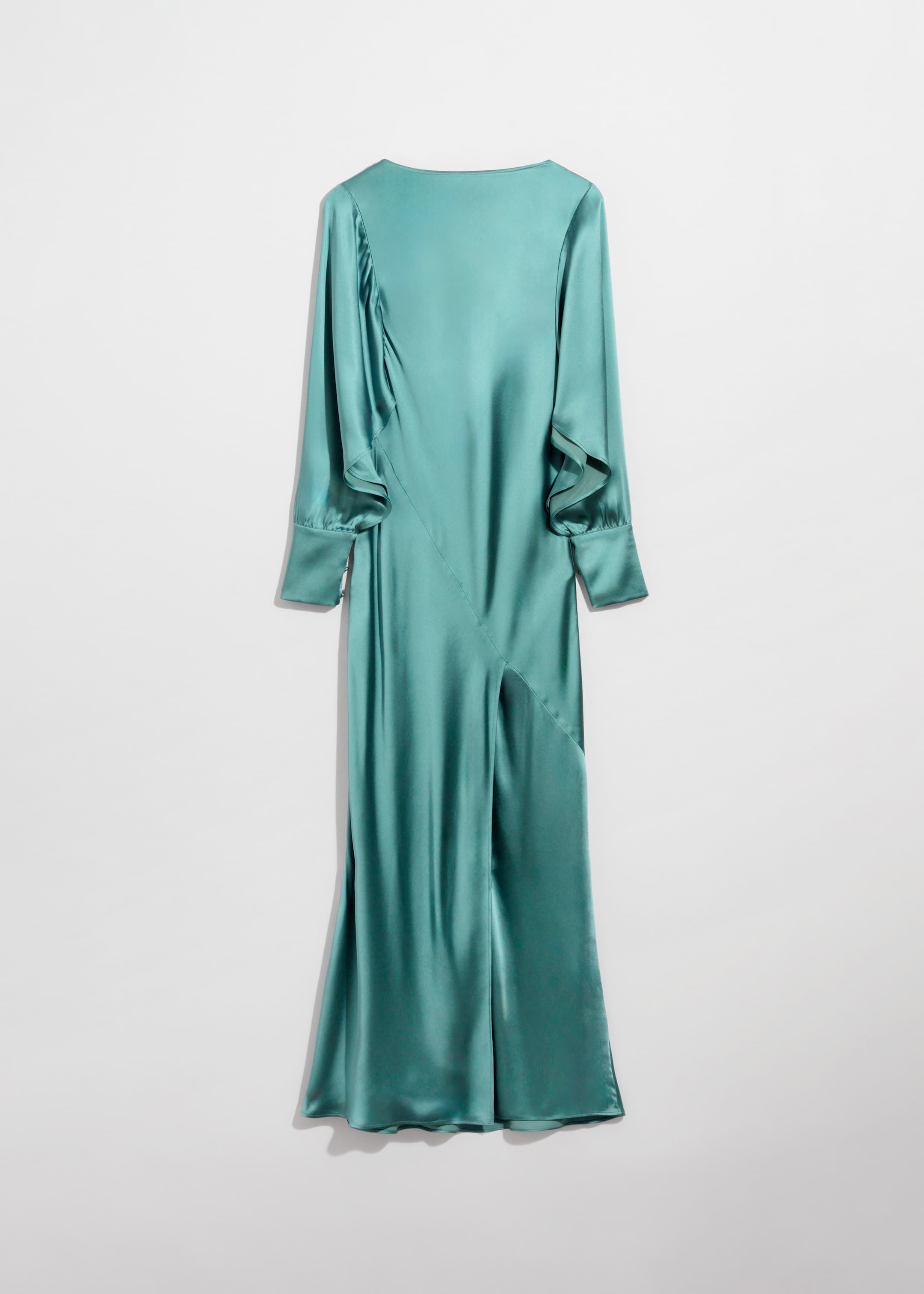 View larger image: Satin Maxi Dress - Turquoise - Ladies | H&M GB 1