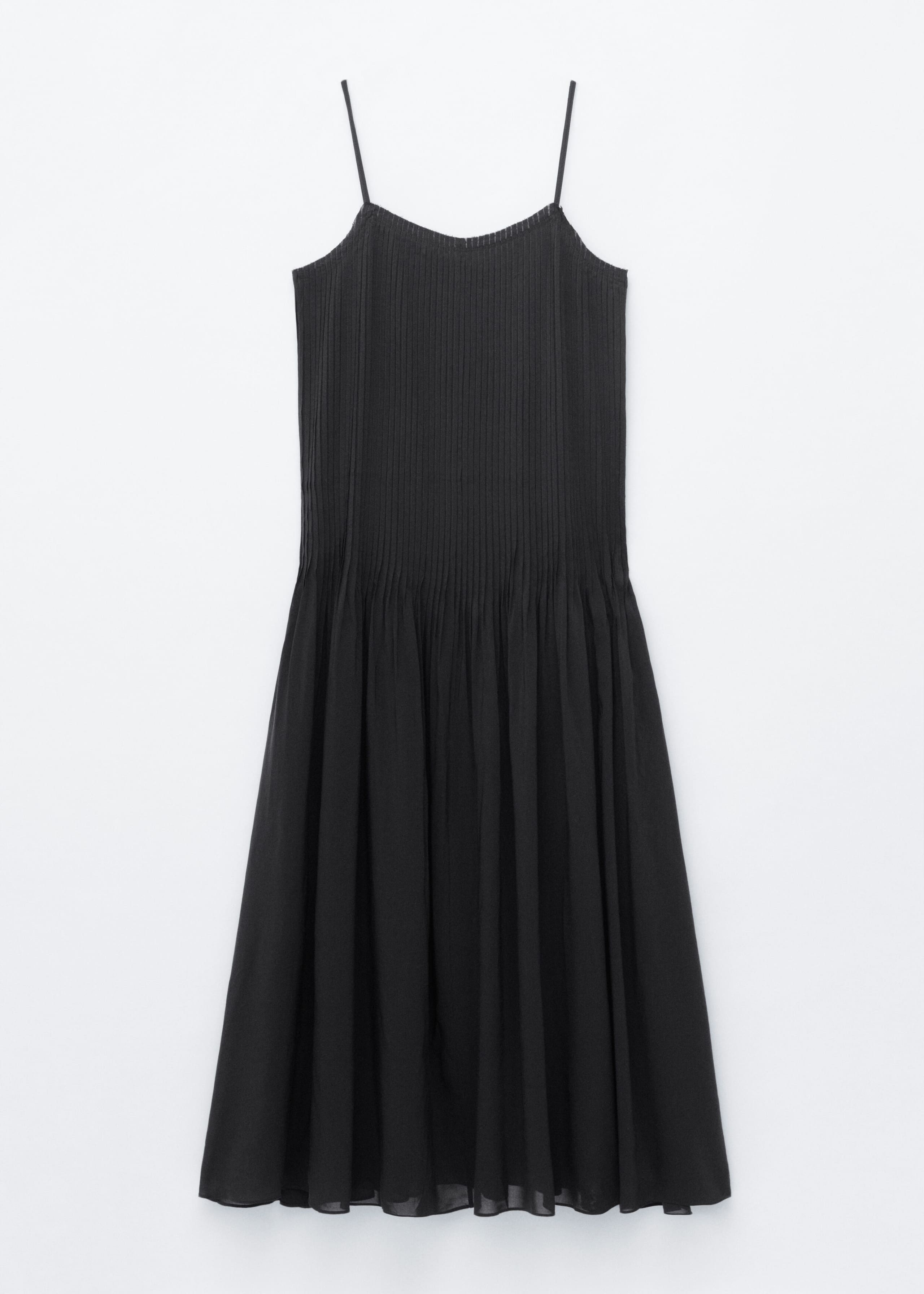 Image of Robe longue à corsage plissé