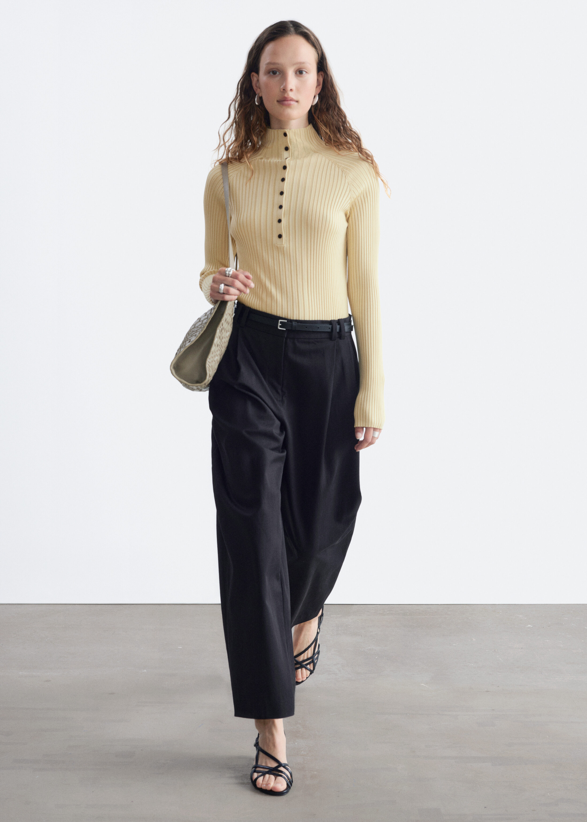 Rib-Knit Top - Cream - Turtlenecks - & Other Stories US