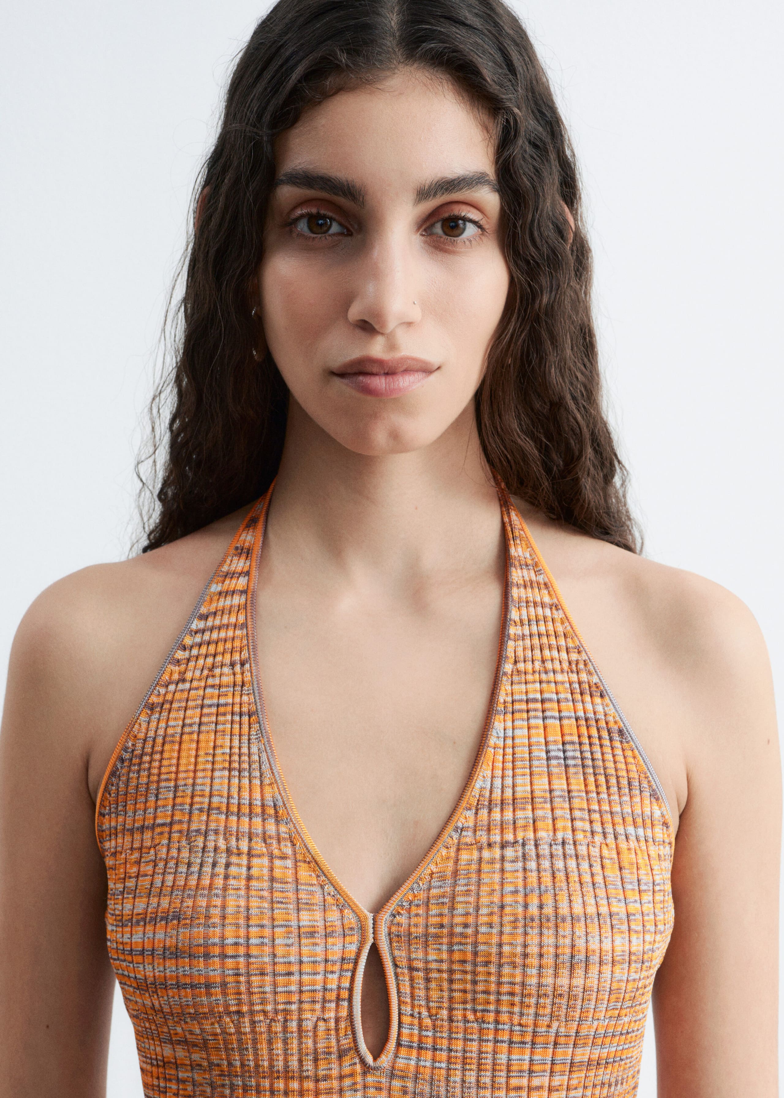 Image of Spacedye Halterneck Midi Dress