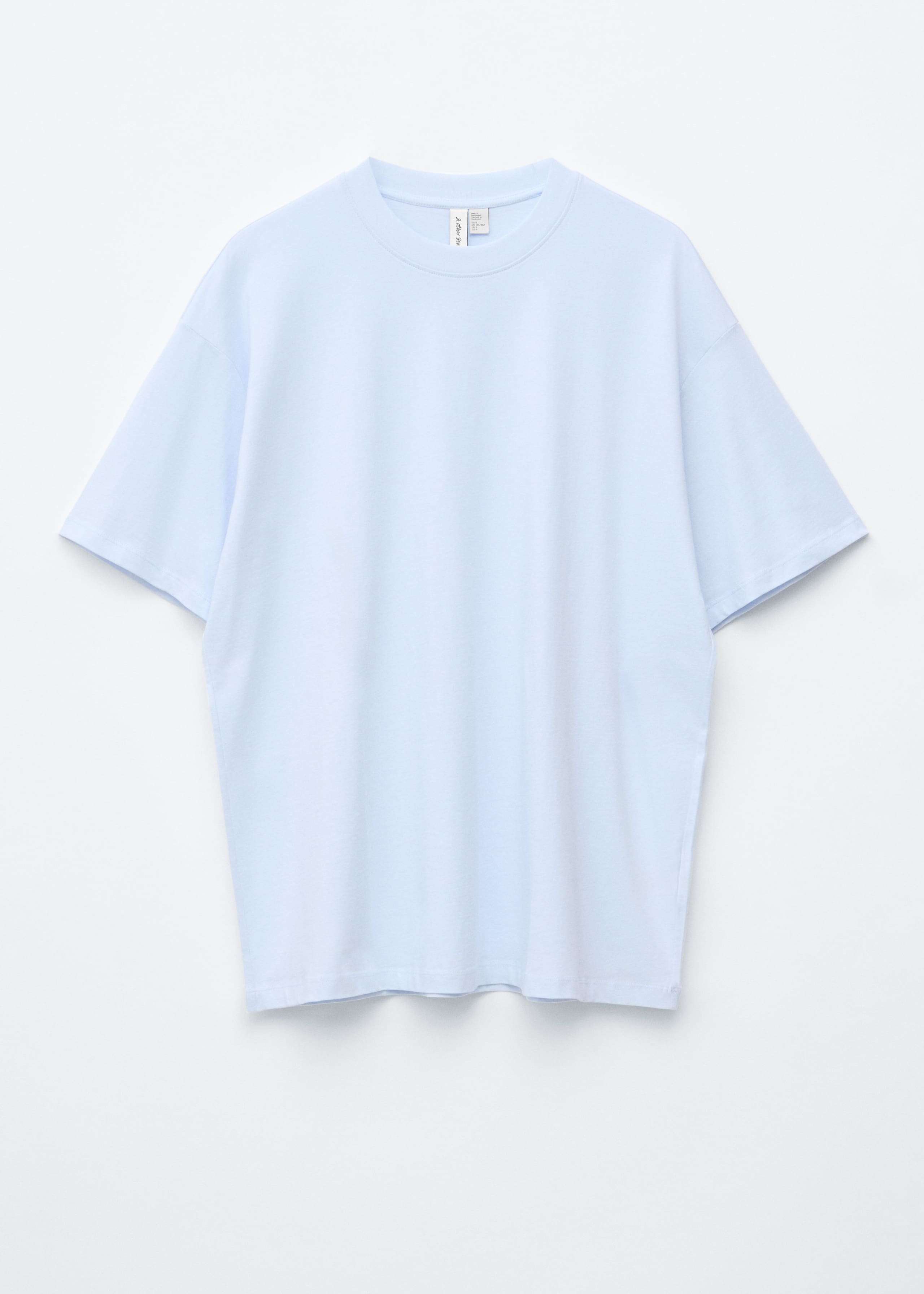 Oversized Cotton T-Shirt - Light Blue - Still Life