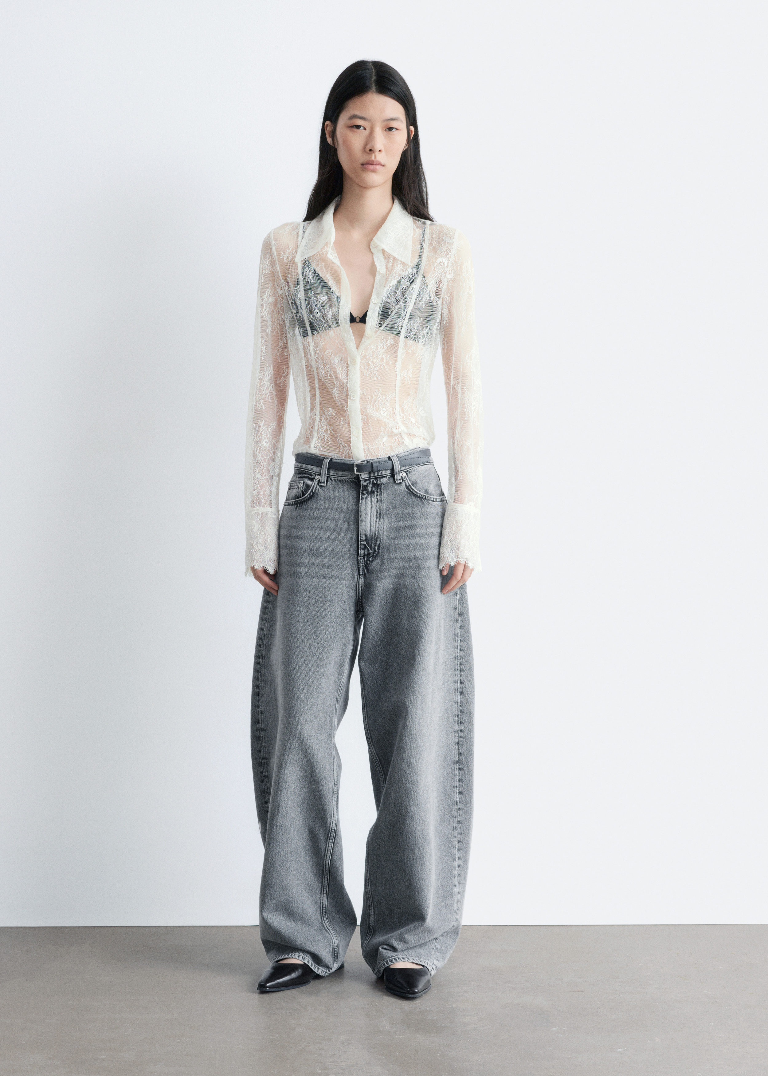 Asymmetrical Cotton Shirt - Light Yellow - & Other Stories US