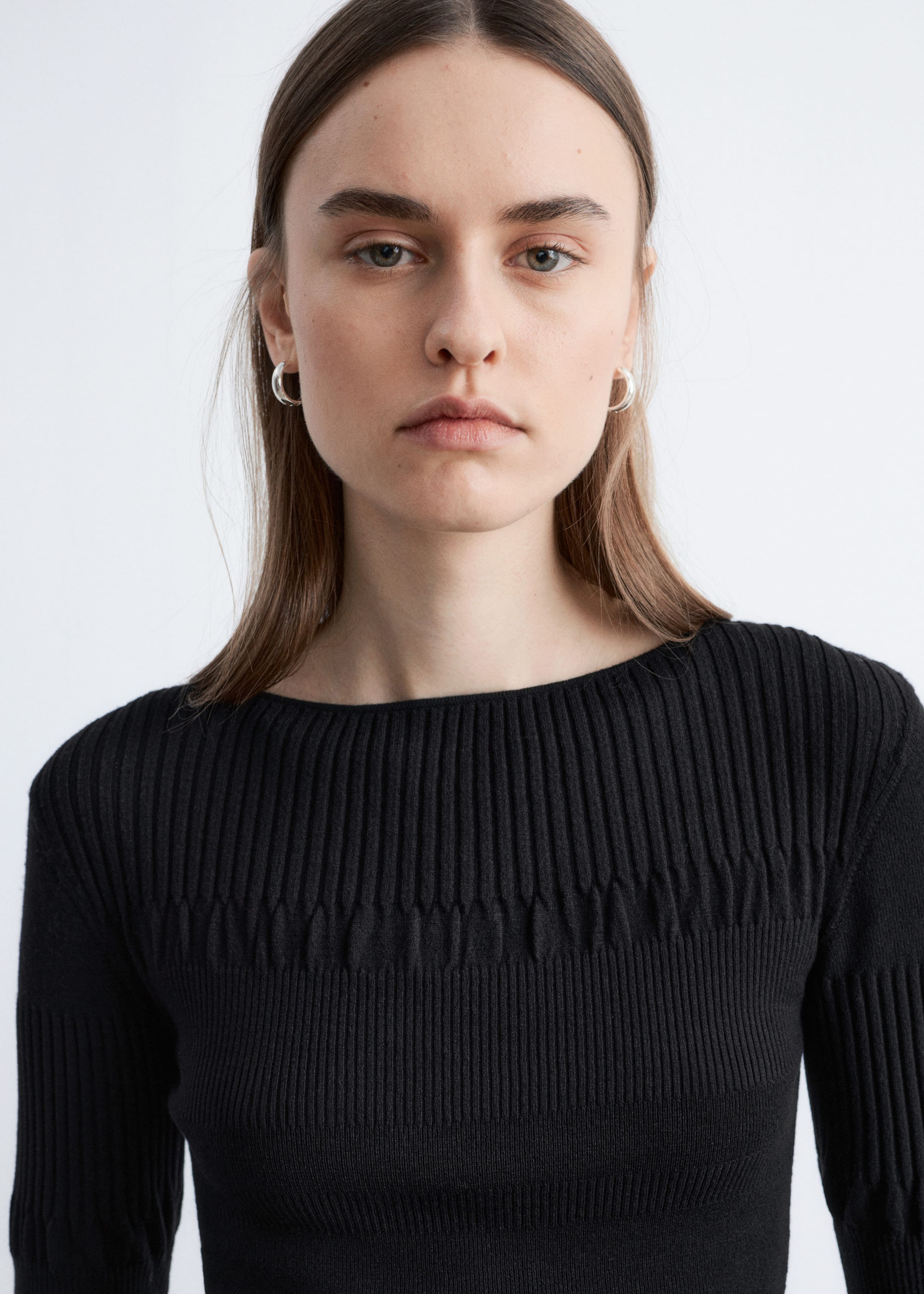 Image of Long-Sleeve Ribbed Top