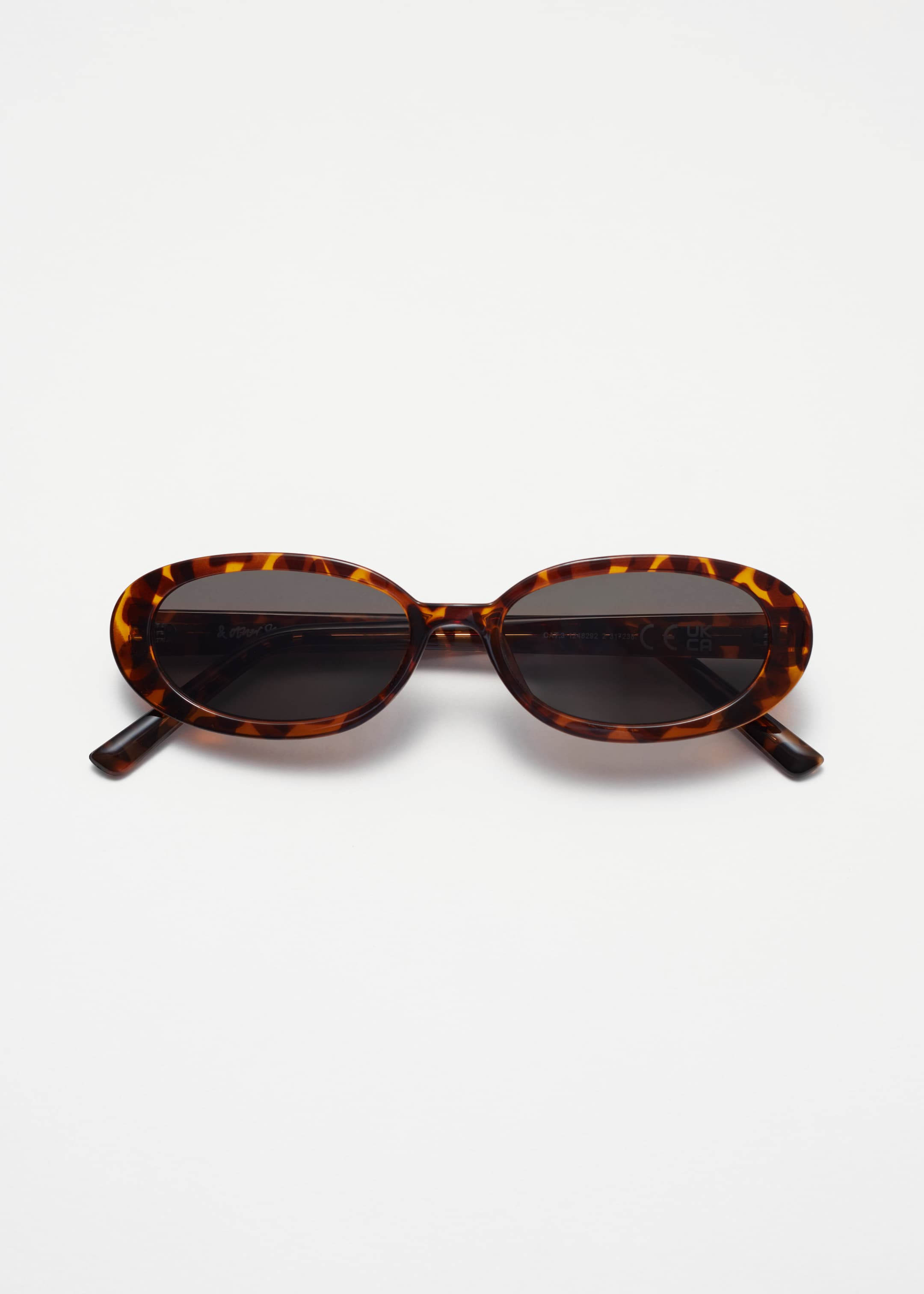 View larger image: Slim Oval-Frame Sunglasses - Tortoise - Ladies | H&M GB 2