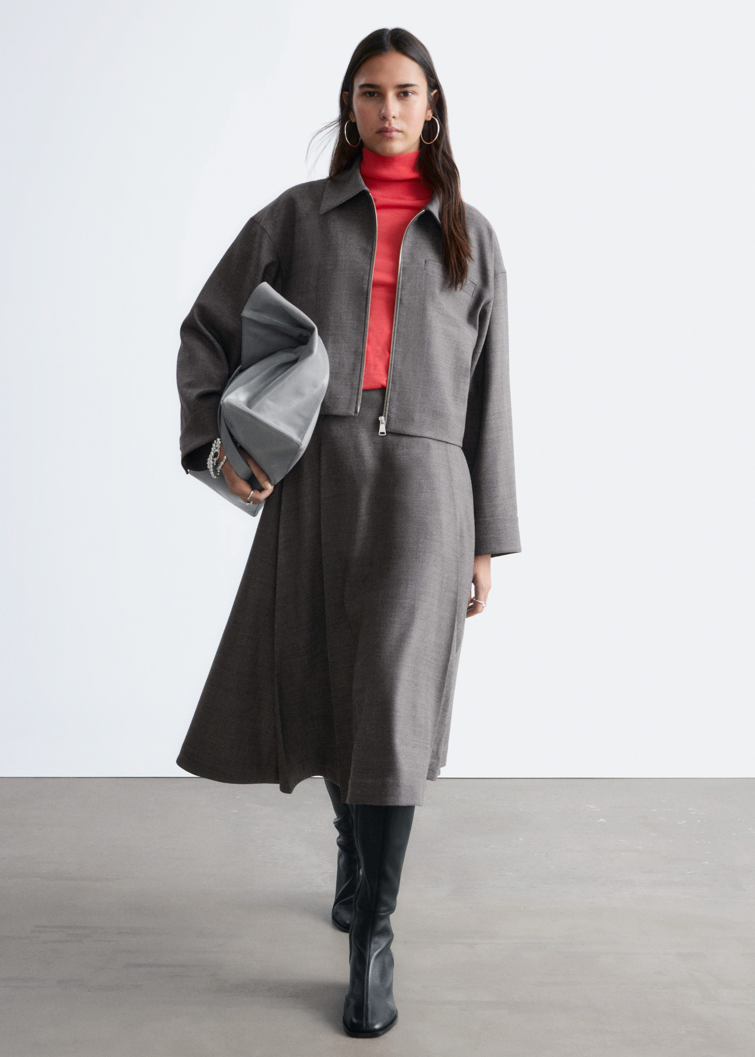 Short Wool Jacket - Dark Grey - Jackets - & Other Stories GG