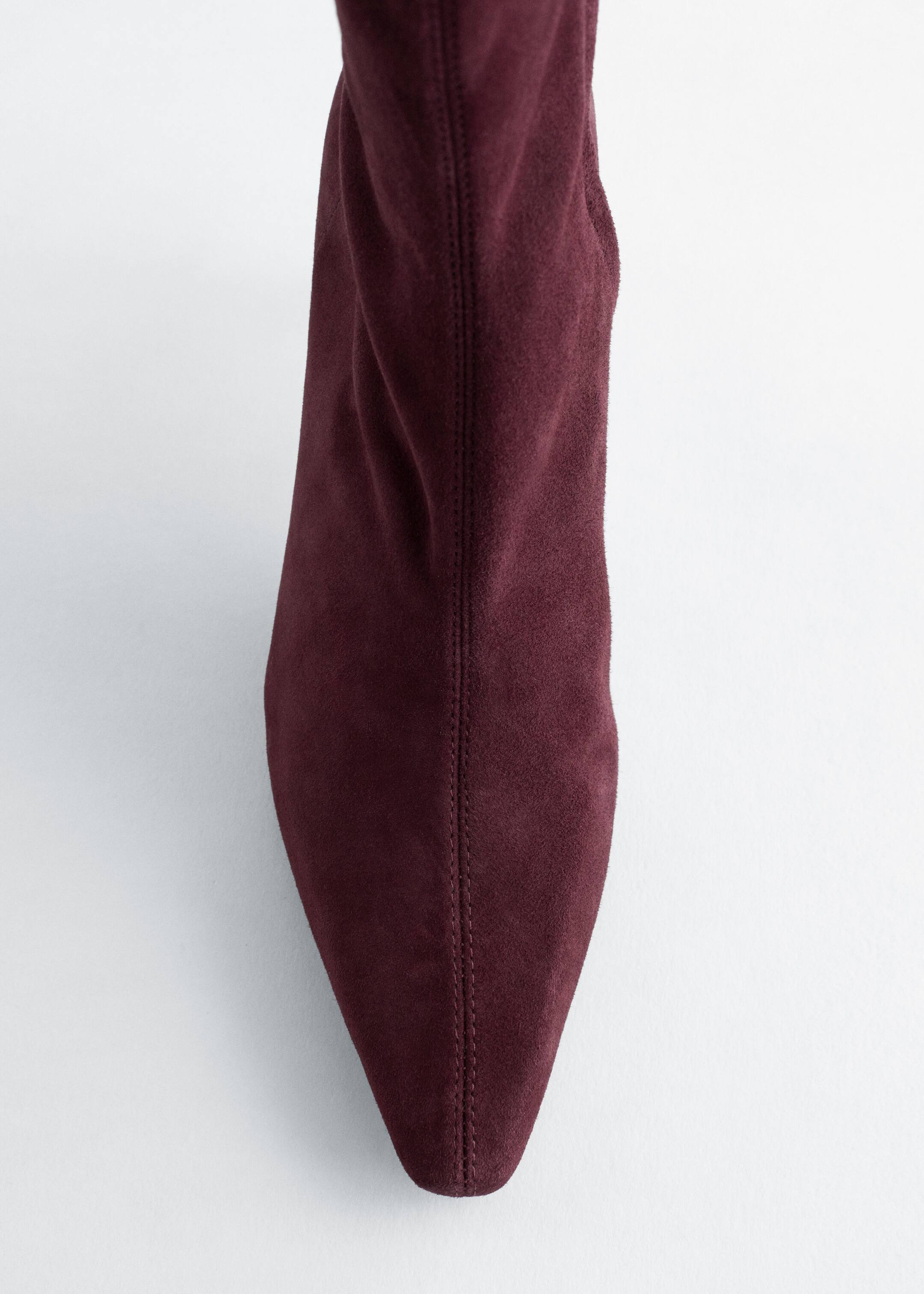 Grotere afbeelding bekijken: Stretch-Leather Ankle Boots - Bordeauxrood - DAMES | H&M BE 6