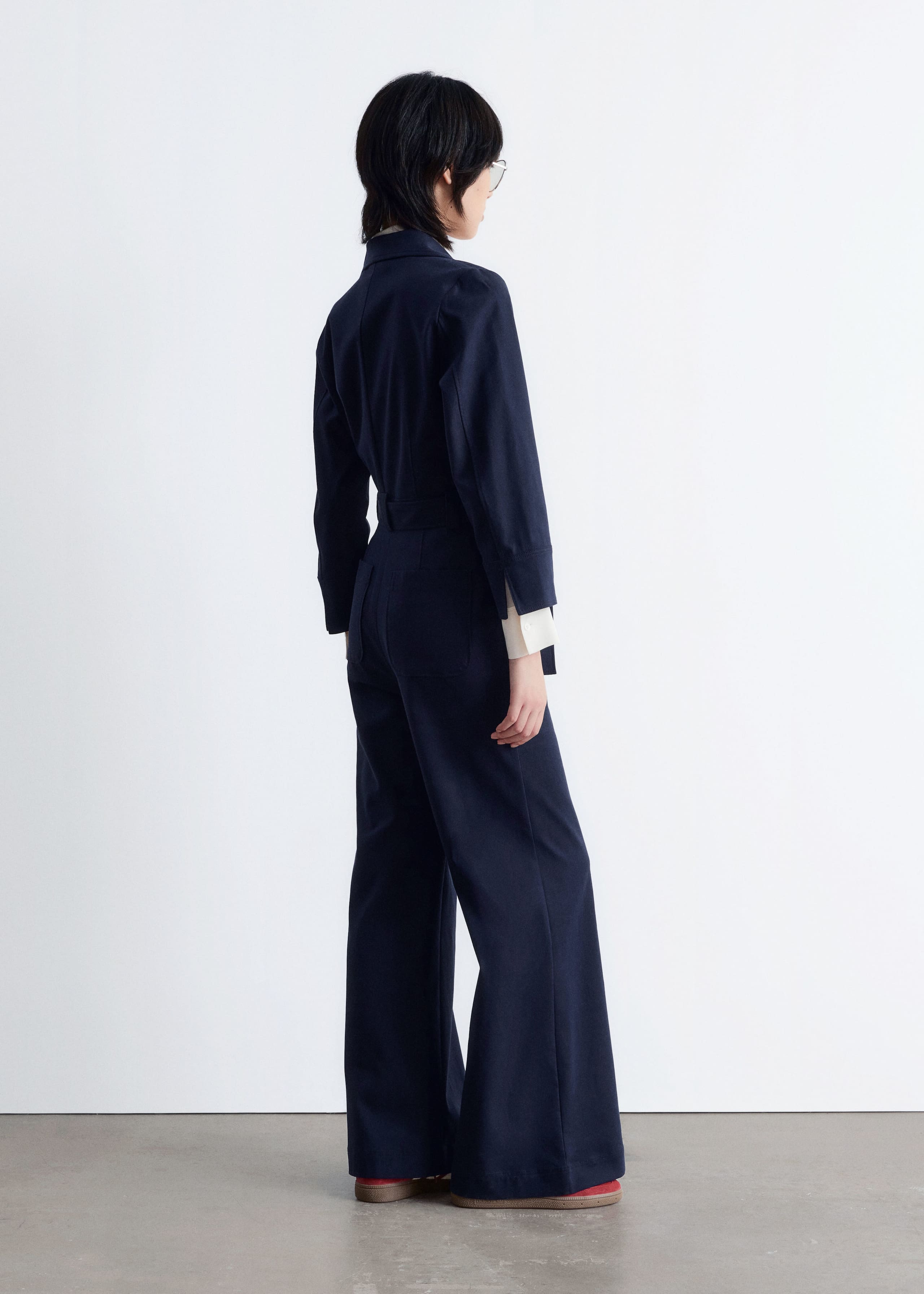 Image of Belted Utility Jumpsuit