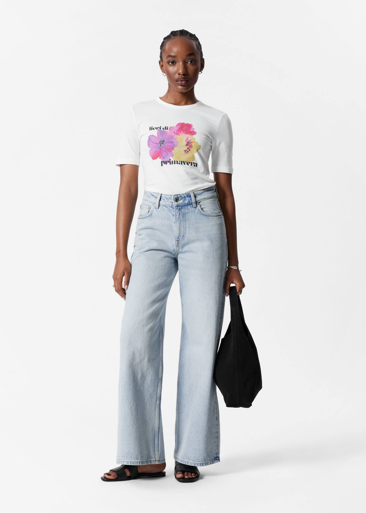 T-shirt con stampa - Stampa floreale/Bianco - 3