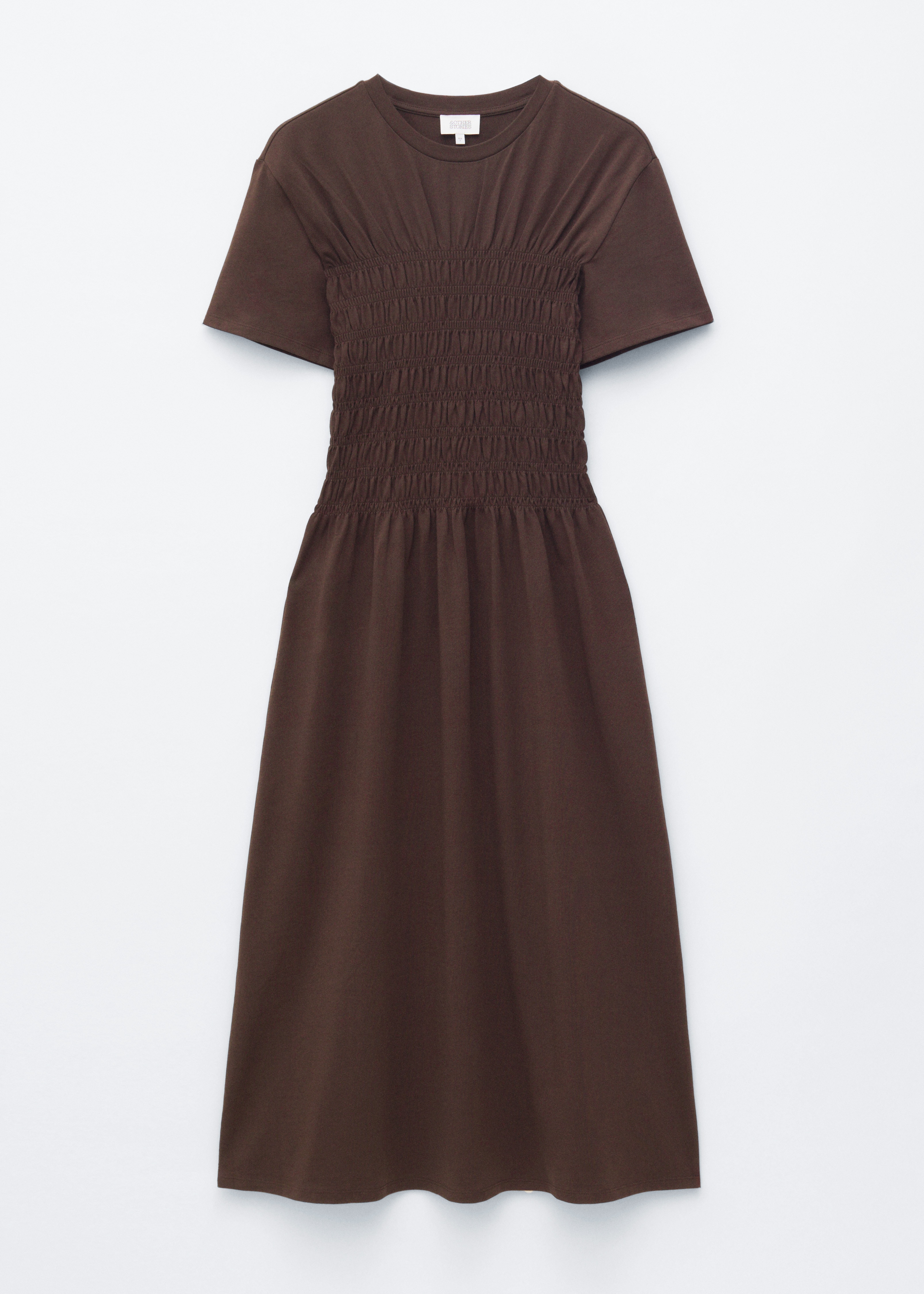 Marszczona sukienka midi