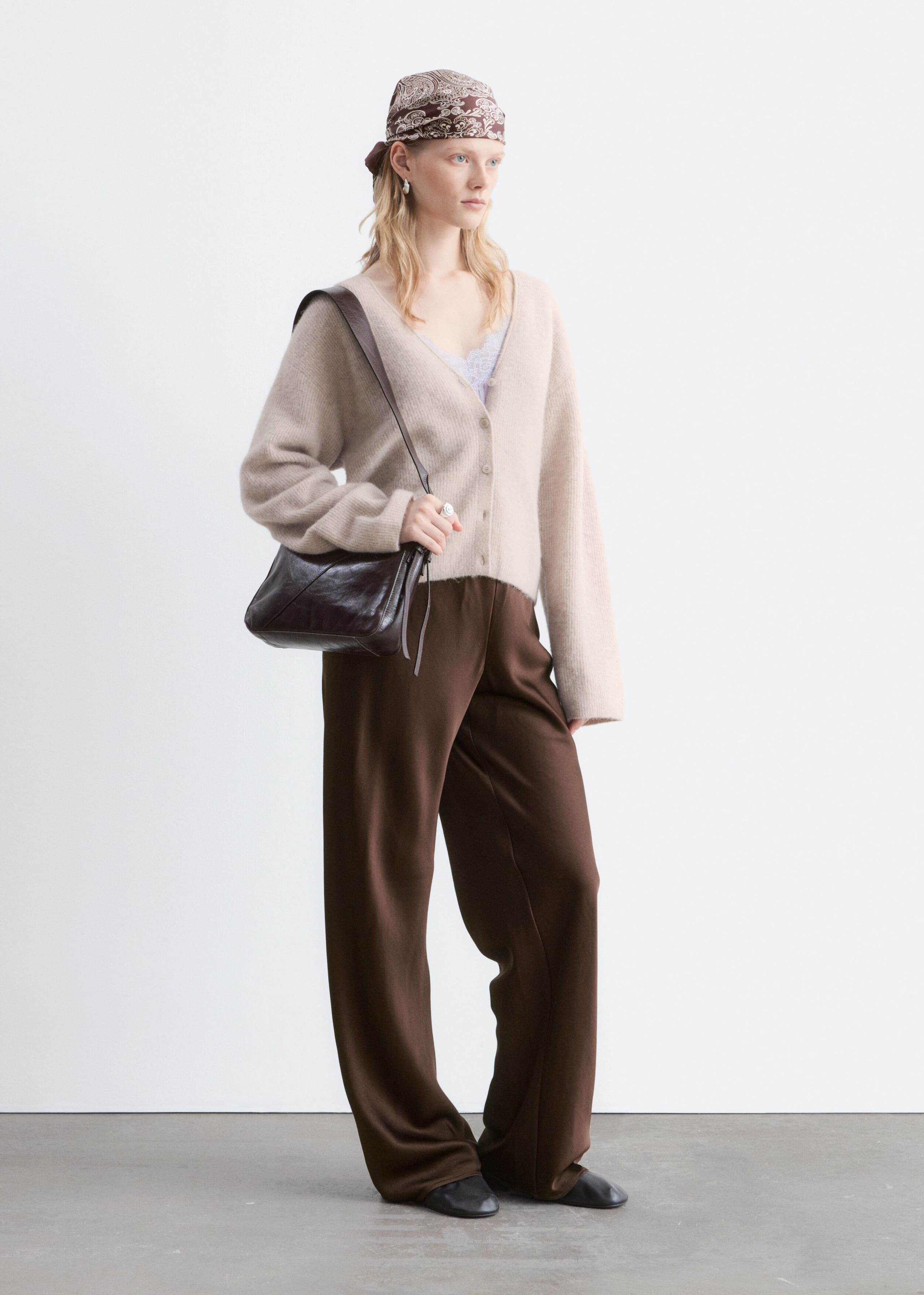 Alpaca-Blend Cardigan - Light Turquoise - Lookbook