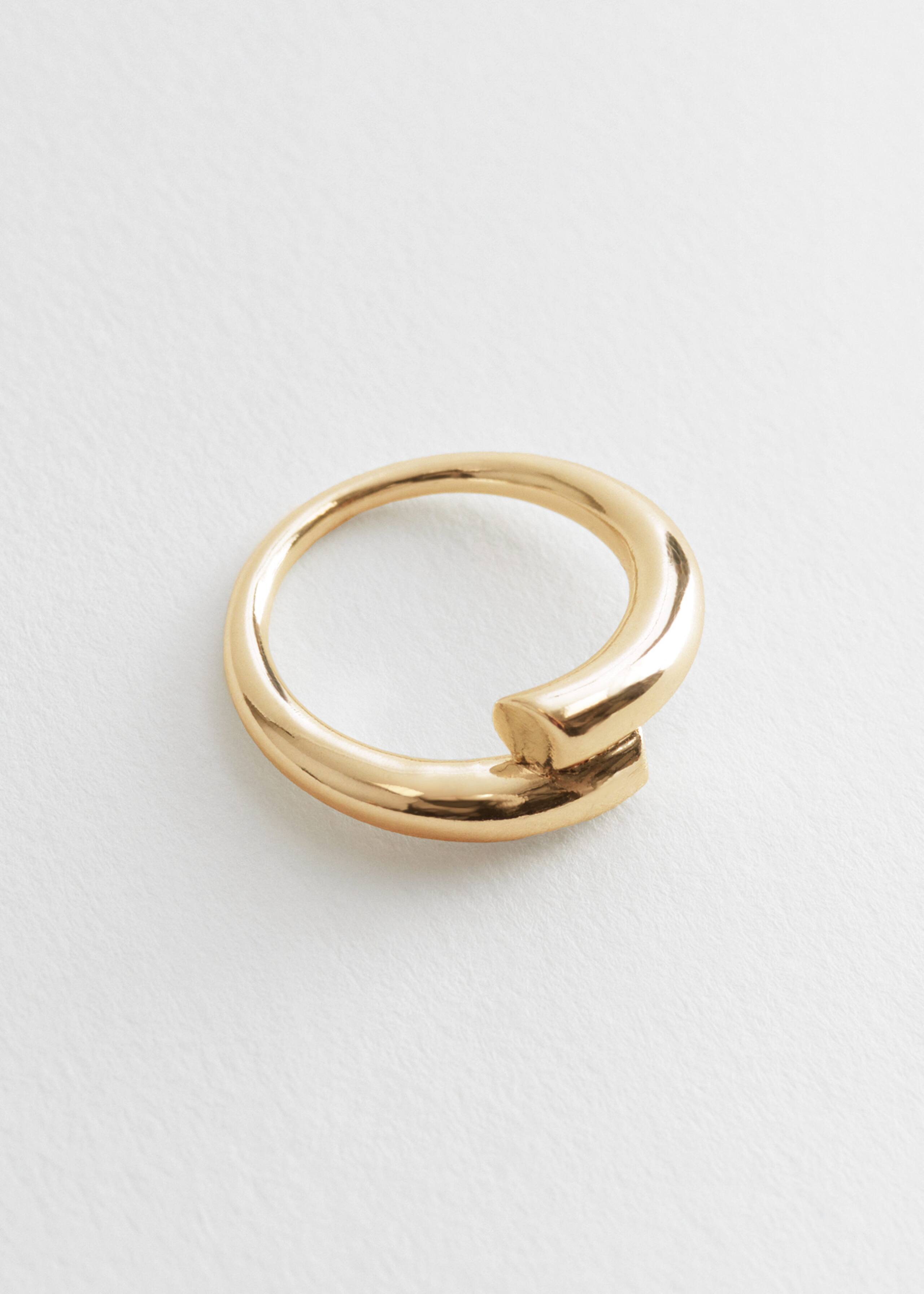 Sterling Silver Wrap Ring - Gold - Still Life