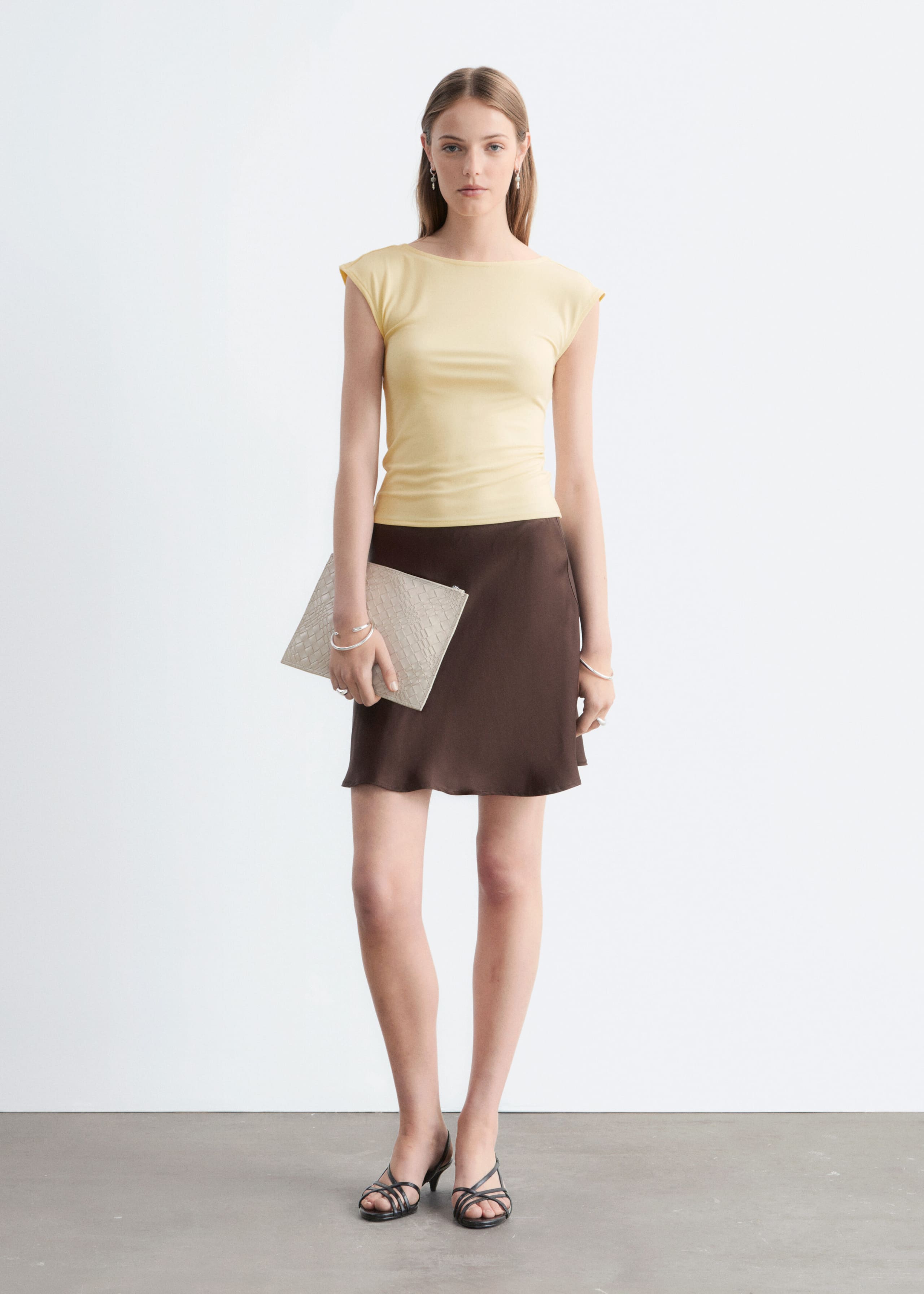 Image of Fitted Open-Back T-Shirt