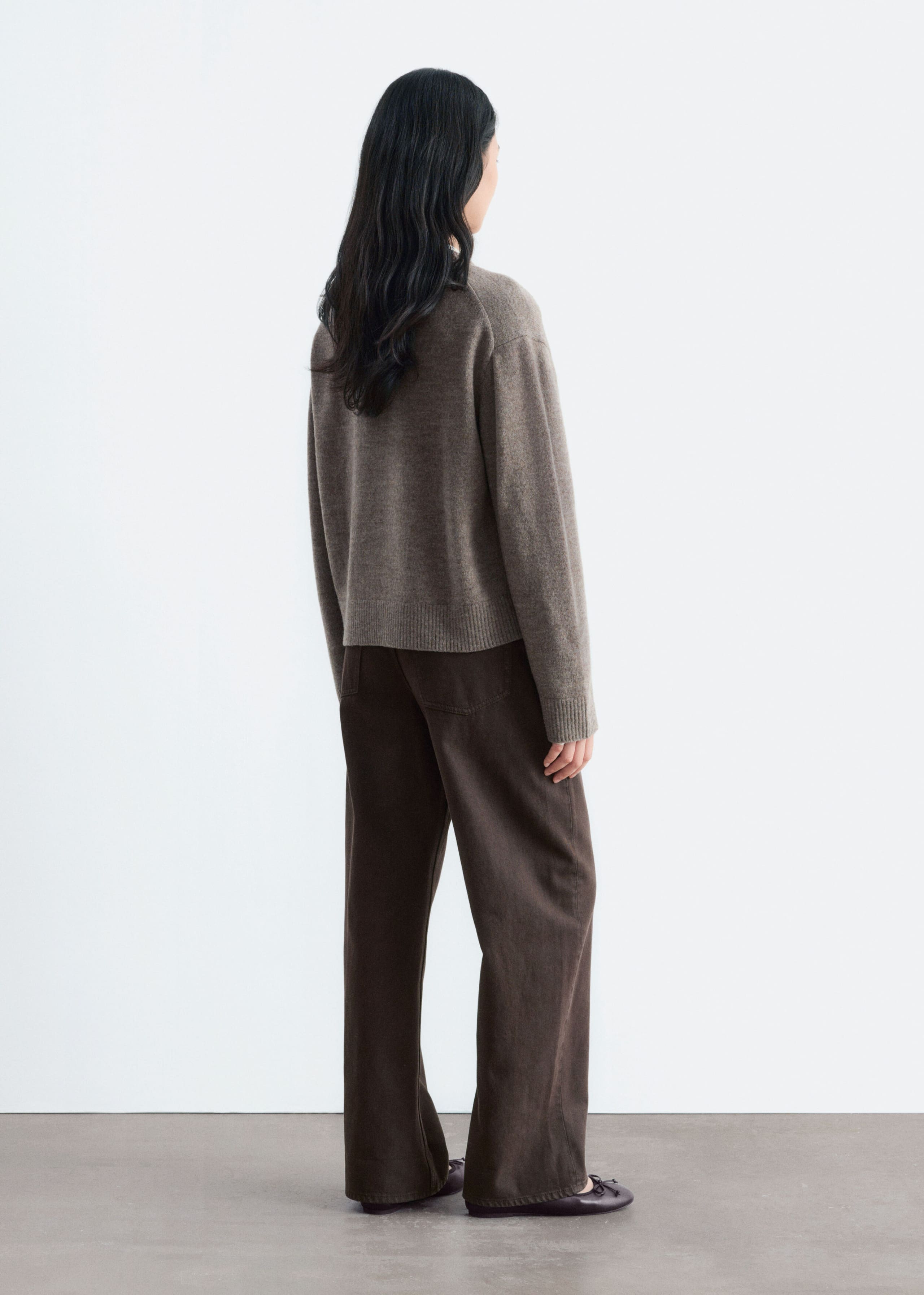 Boxy Knit Jumper - Dark Mole - Still Life