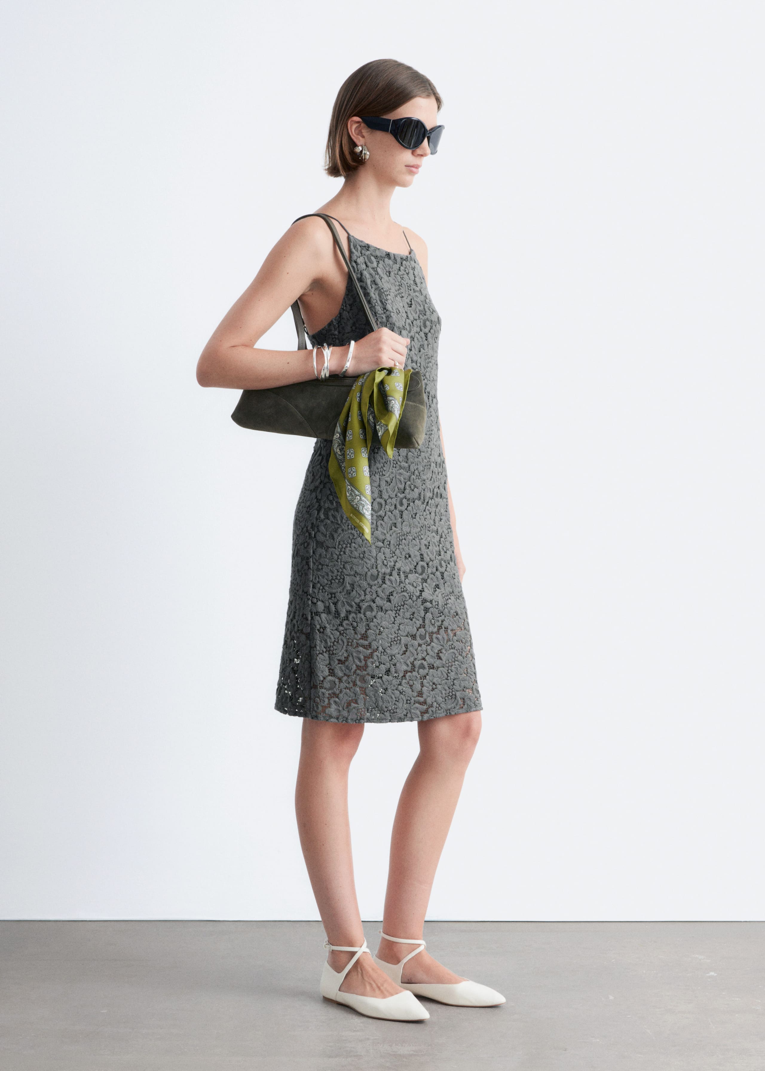 Image of Midikleid mit Spitze