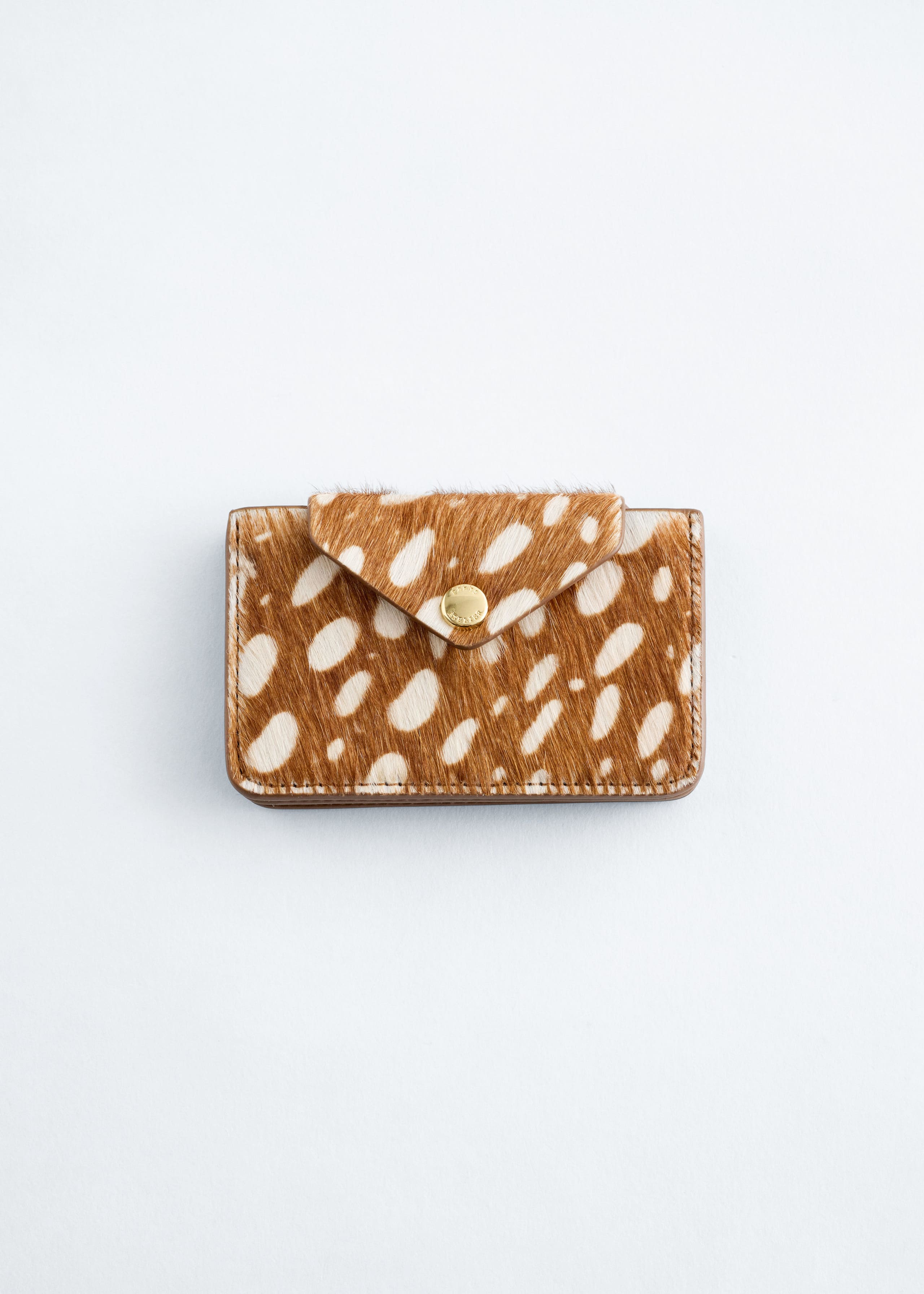 Image of Kartenetui aus Leder mit Animal-Print