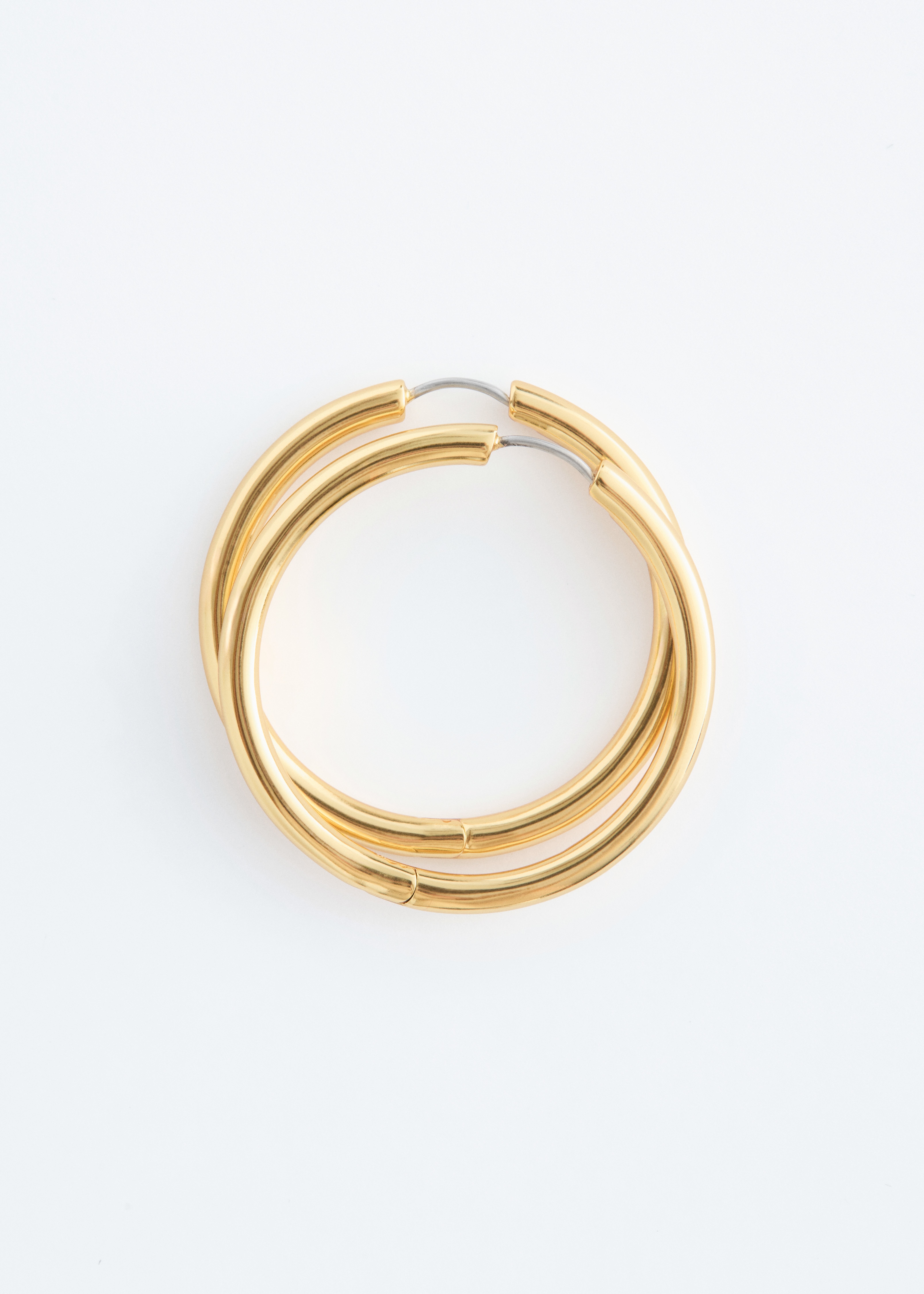 Large  Hoop Earrings - Guld/Sølv