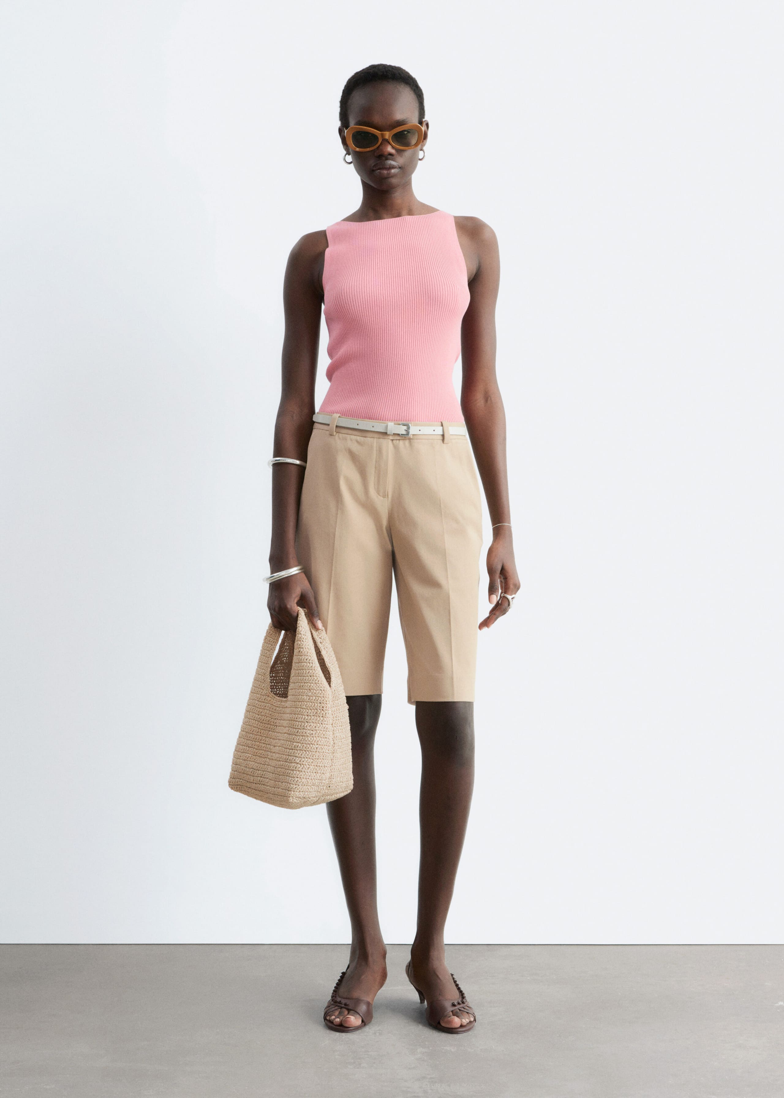 Rib-Knit Tank Top - Pink - Still Life