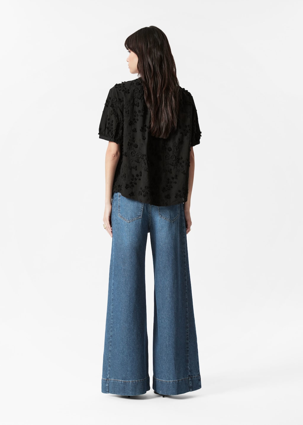 Image of Oversized Puff-Sleeve Blouse