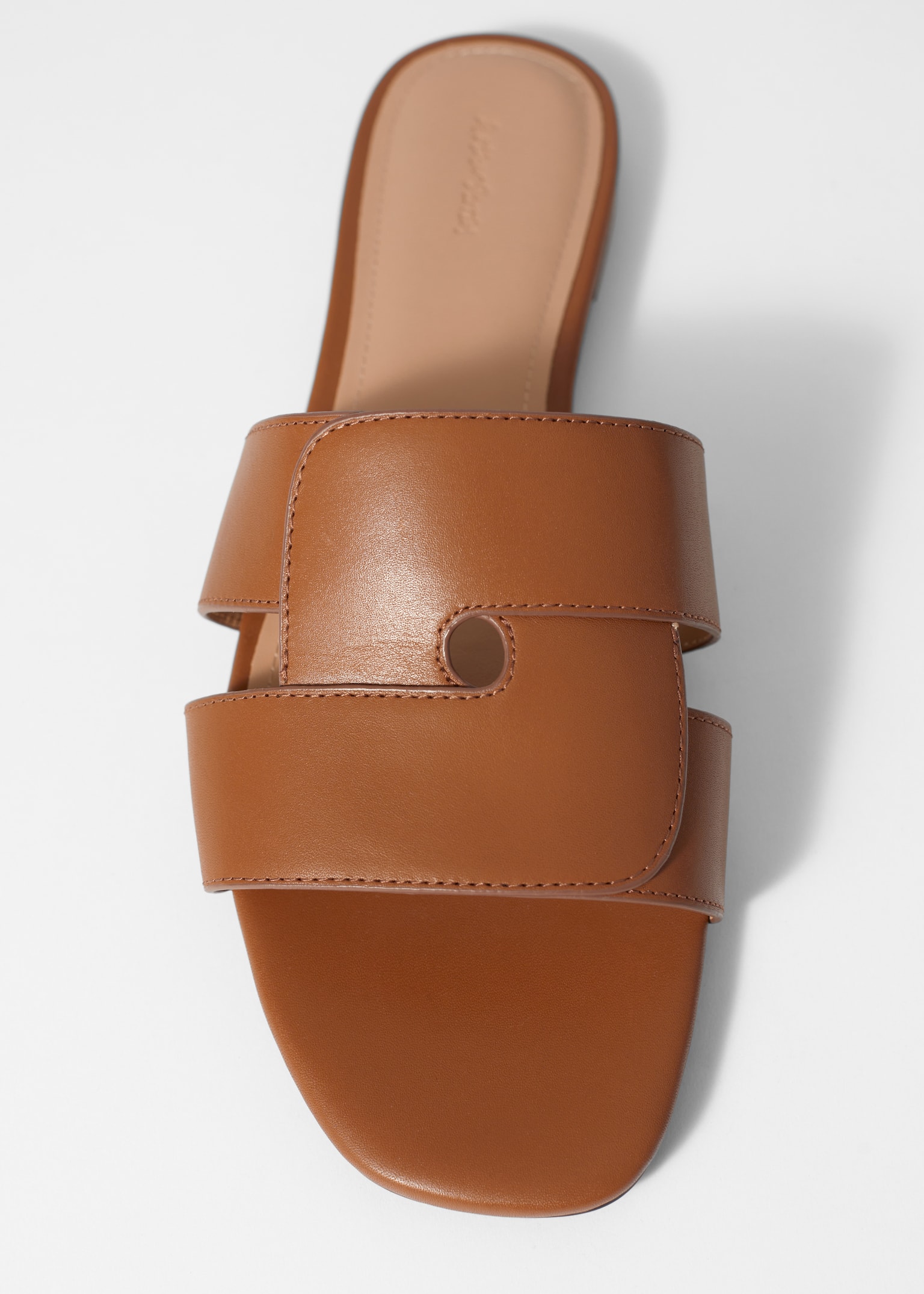 Mules en cuir - Cognac/Noir/Imprimé zèbre brun/Beige clair - 4