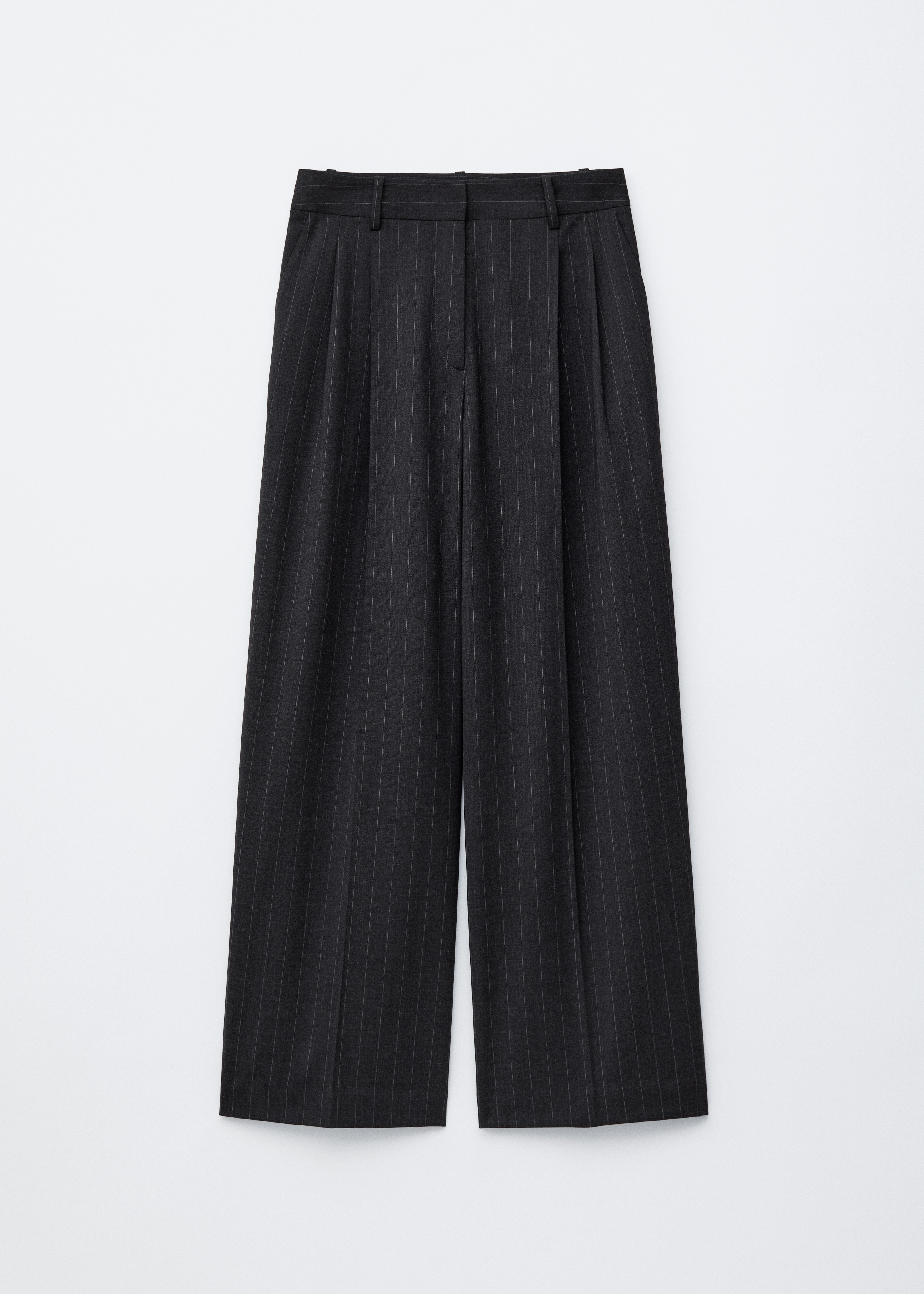 Tailored Wool Trousers - Sötétszürke pinstripe