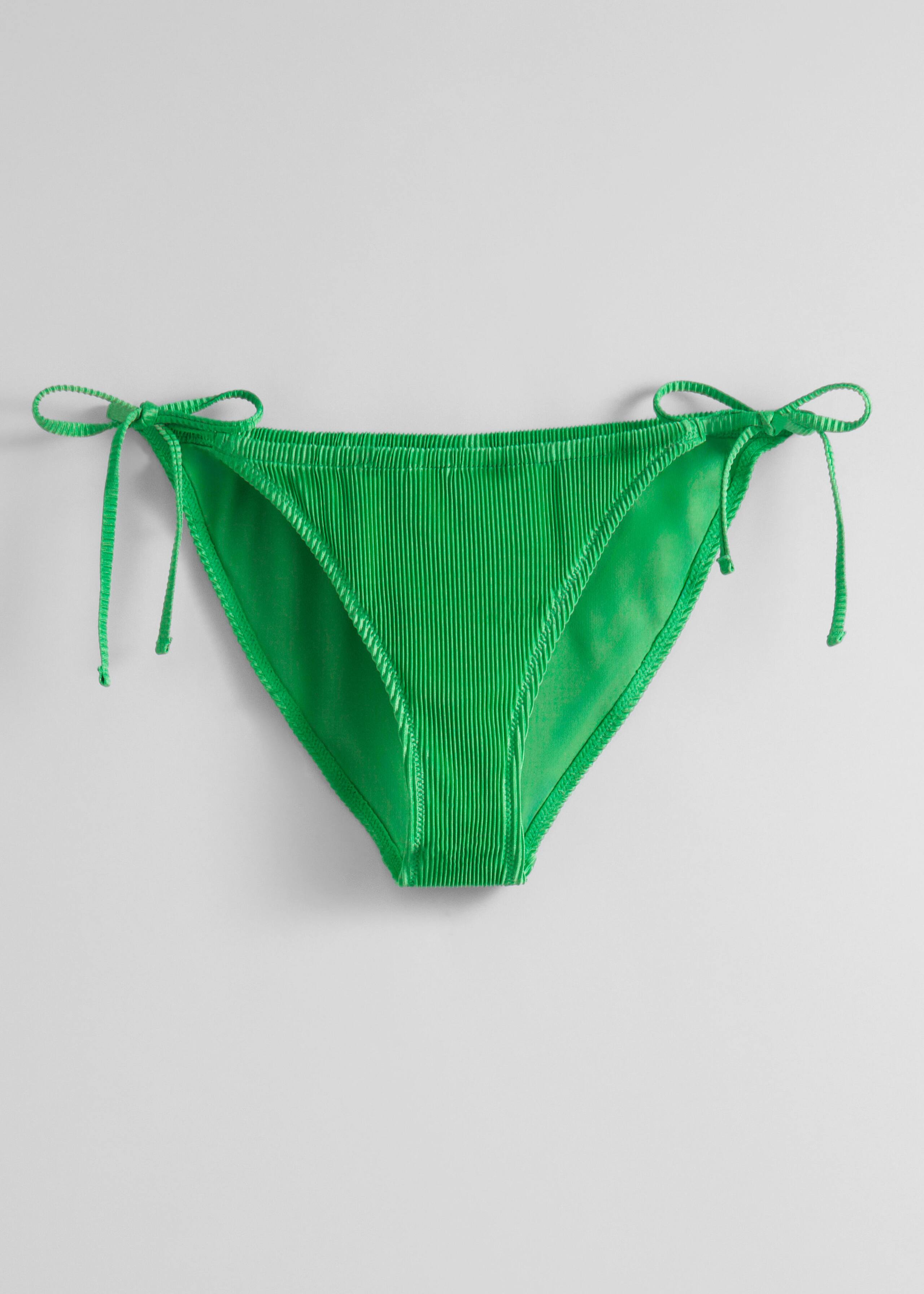 Pleated Bikini Briefs - Brown - Still Life
