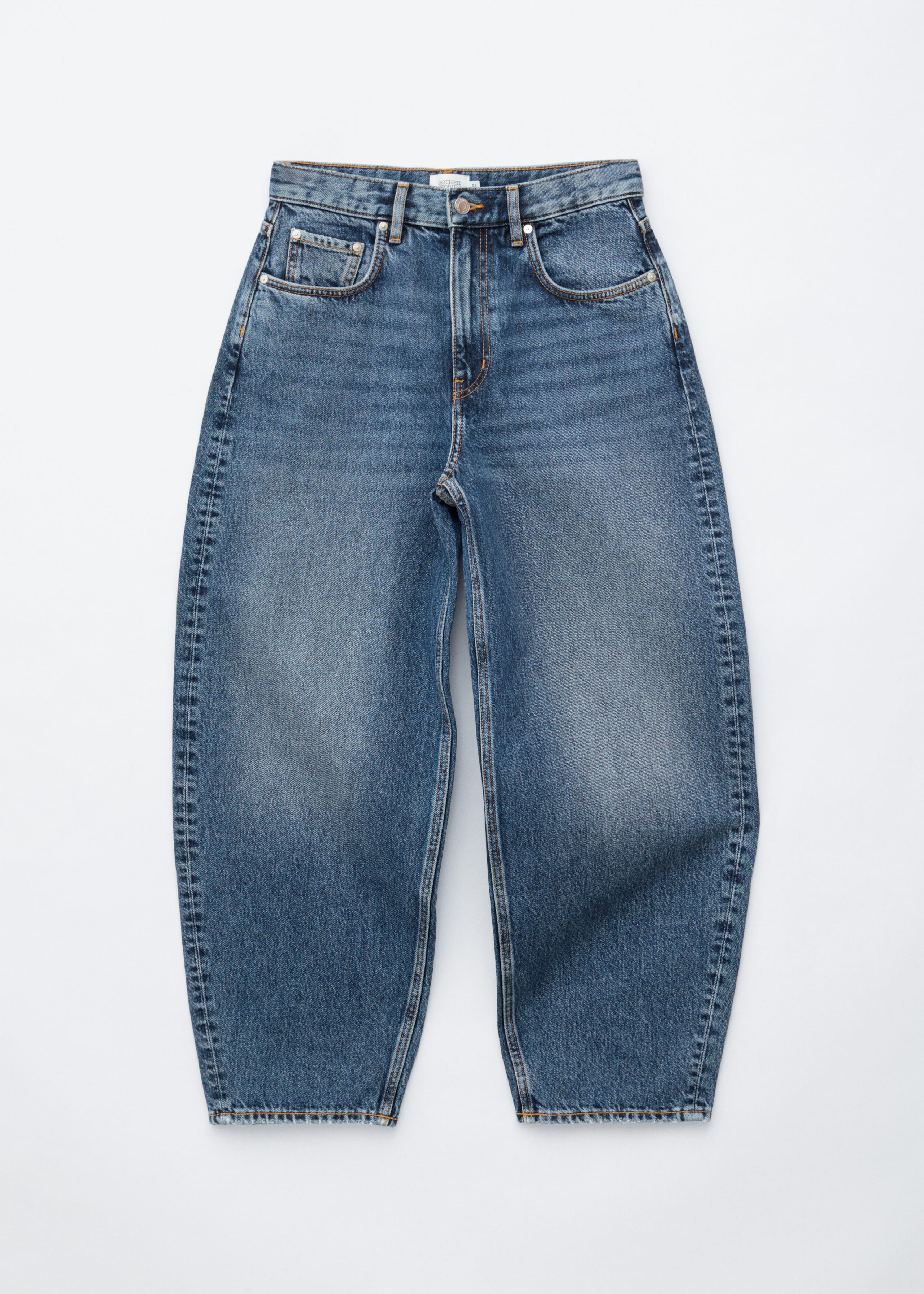 Barrel-Leg Ankle Jeans