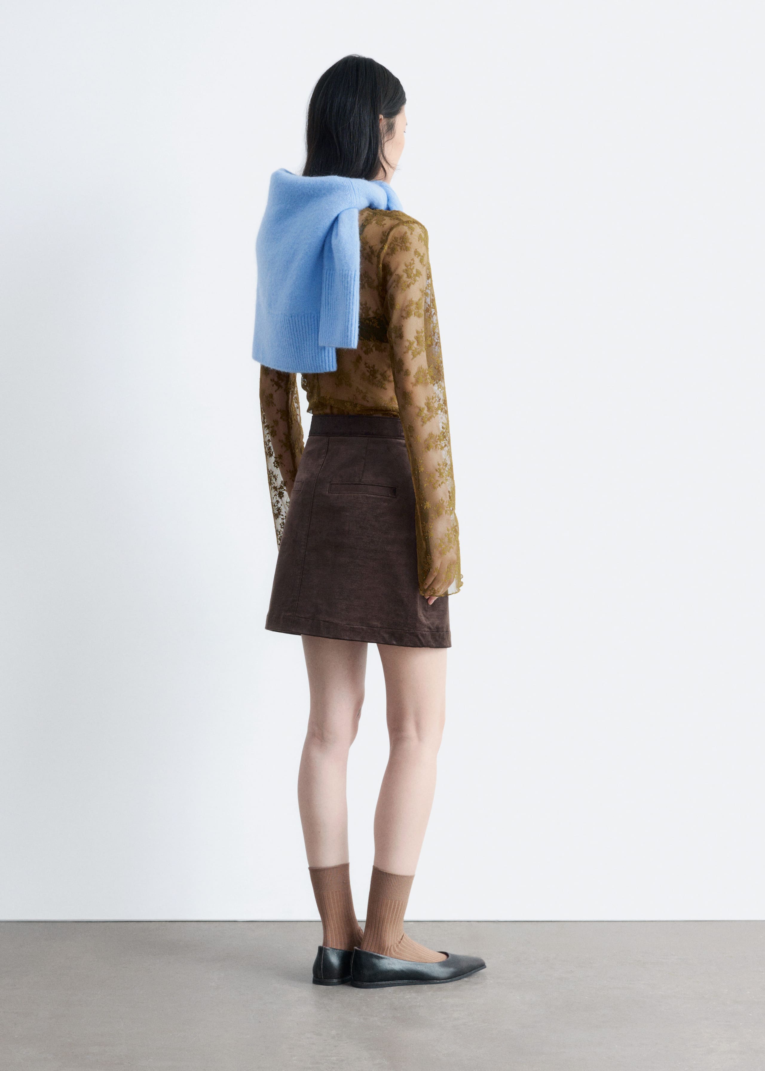 Image of Velvet Mini Skirt