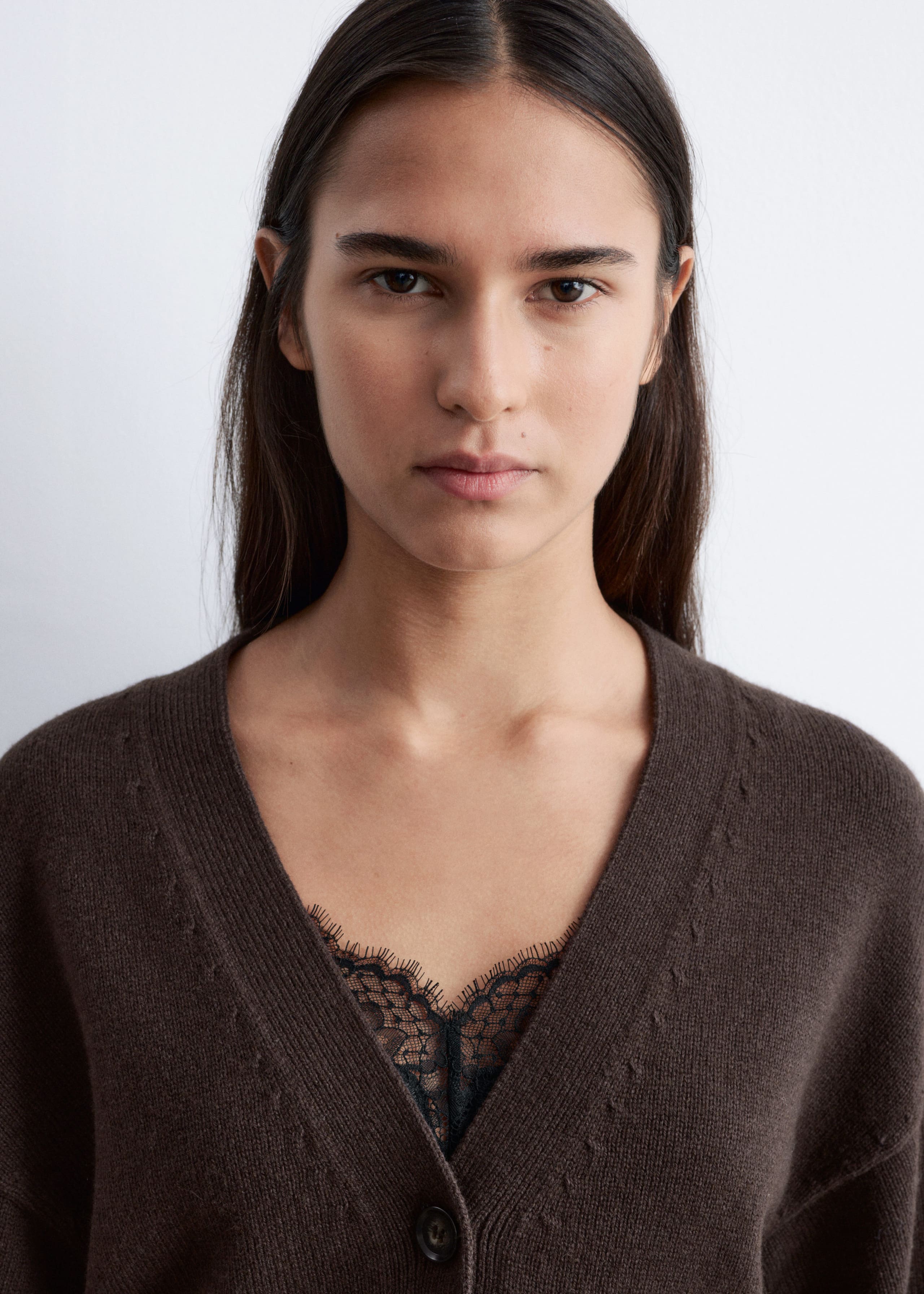 Image of Cardigan in maglia affusolato