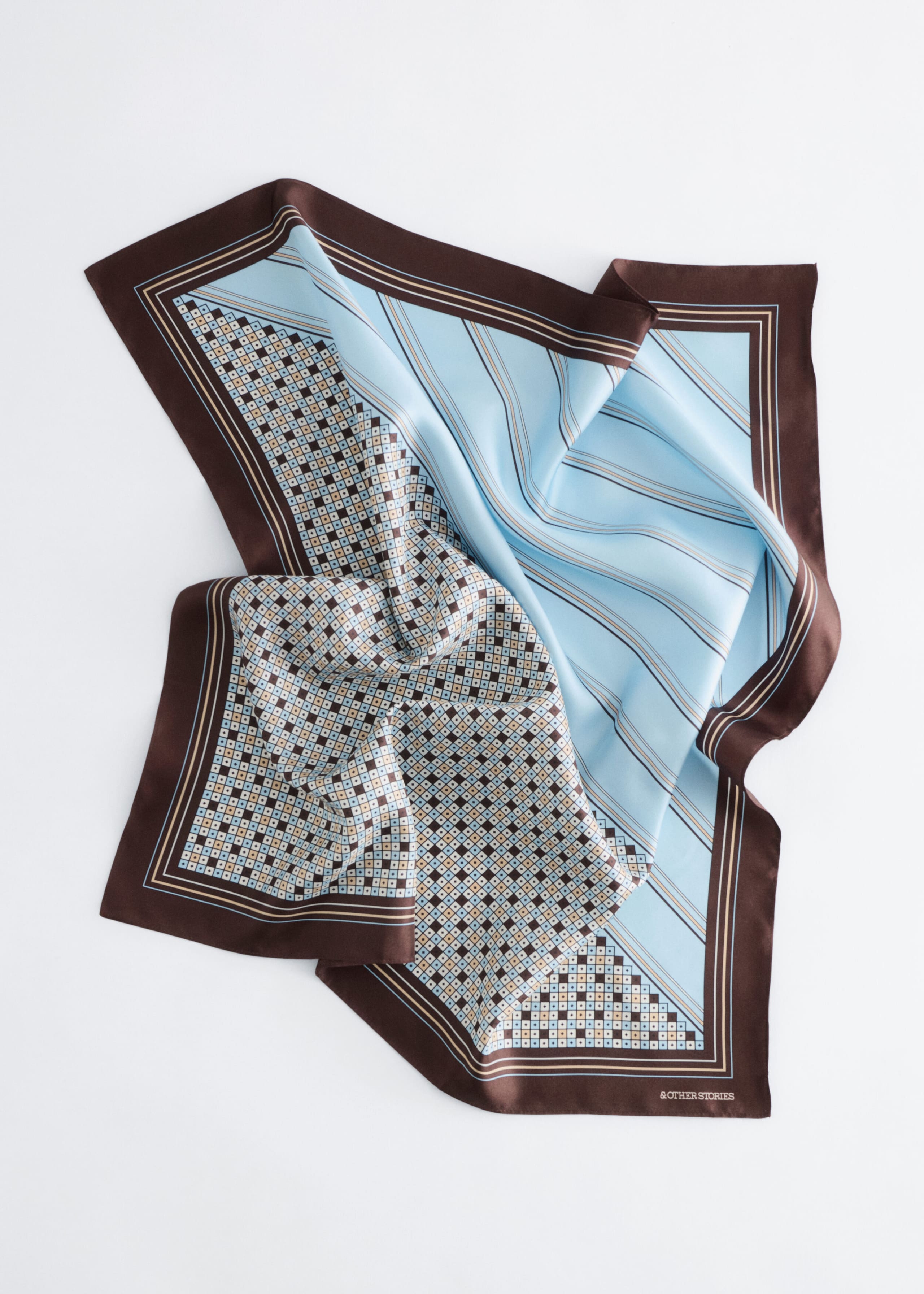 Printed Silk Scarf - Yellow/Beige - Still Life