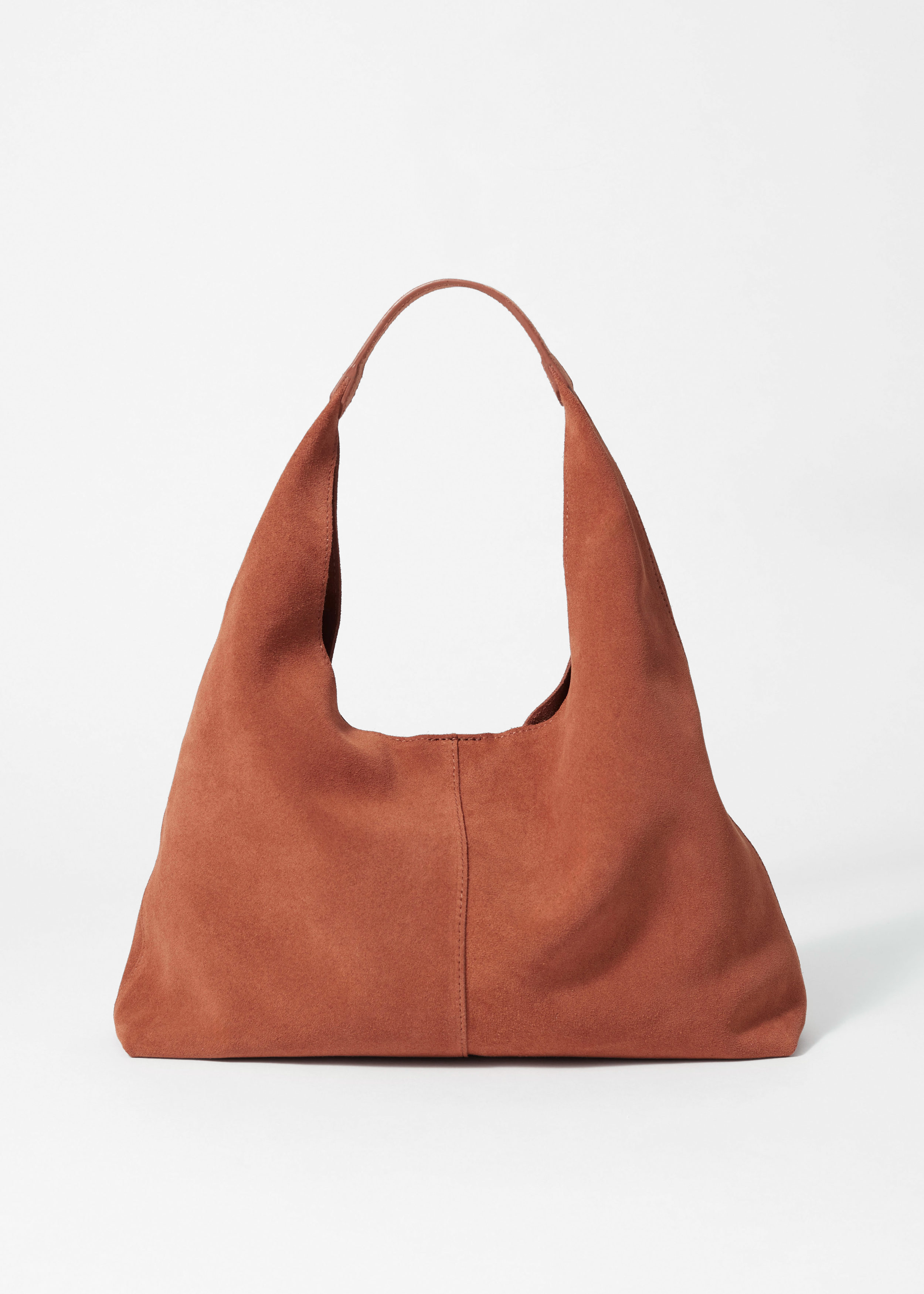 “& Other Stories” Classic Suede Tote Suede Tote Bag - Dark Brown - Totes - & Other Stories