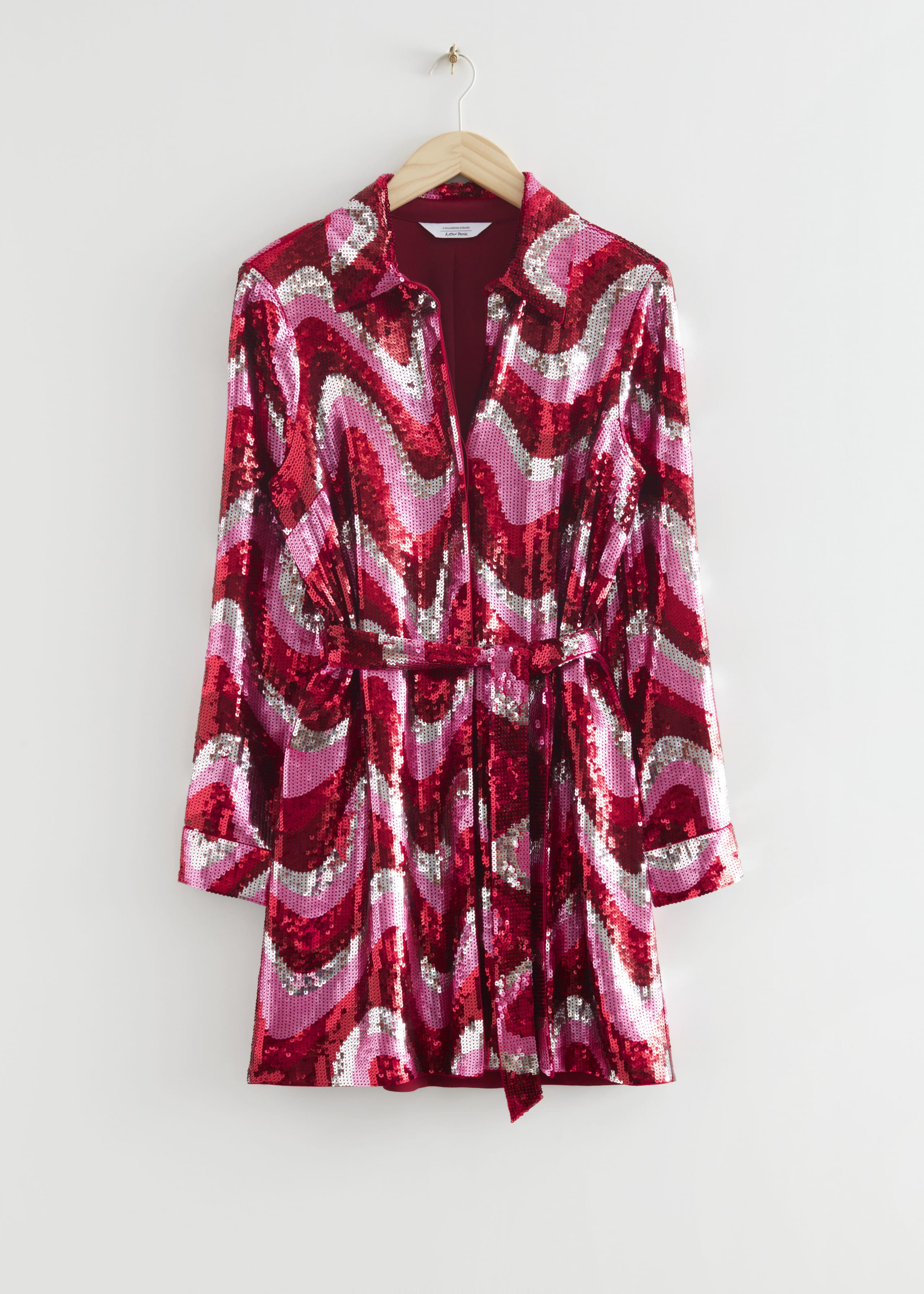 Sequin Swirl Shirt Dress - Multi Colour Sequin - Still Life