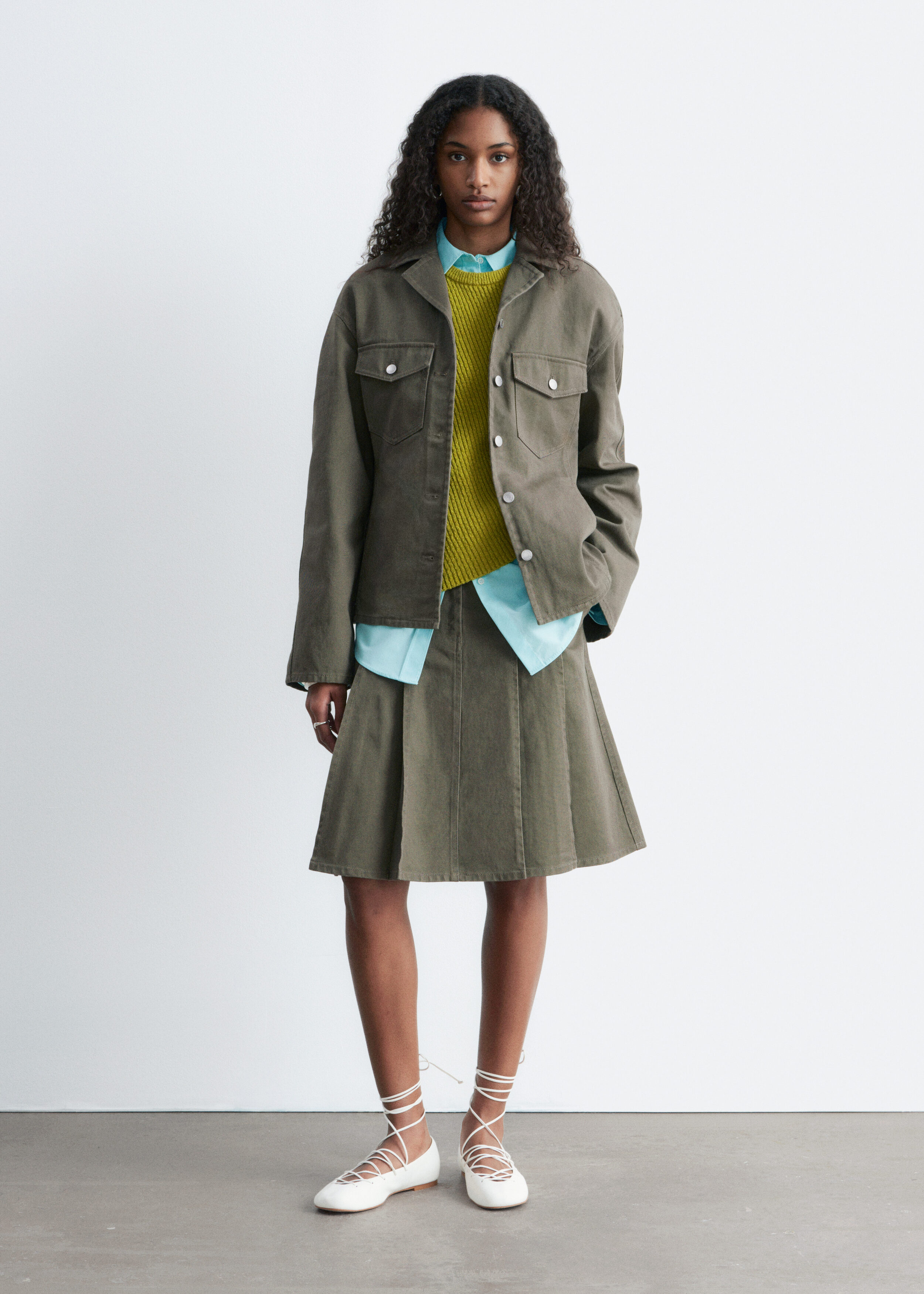 Khakipoint カーキポイント Rivet Cotton Jacket Tapered Cotton Jacket - Khaki Green - & Other Stories US