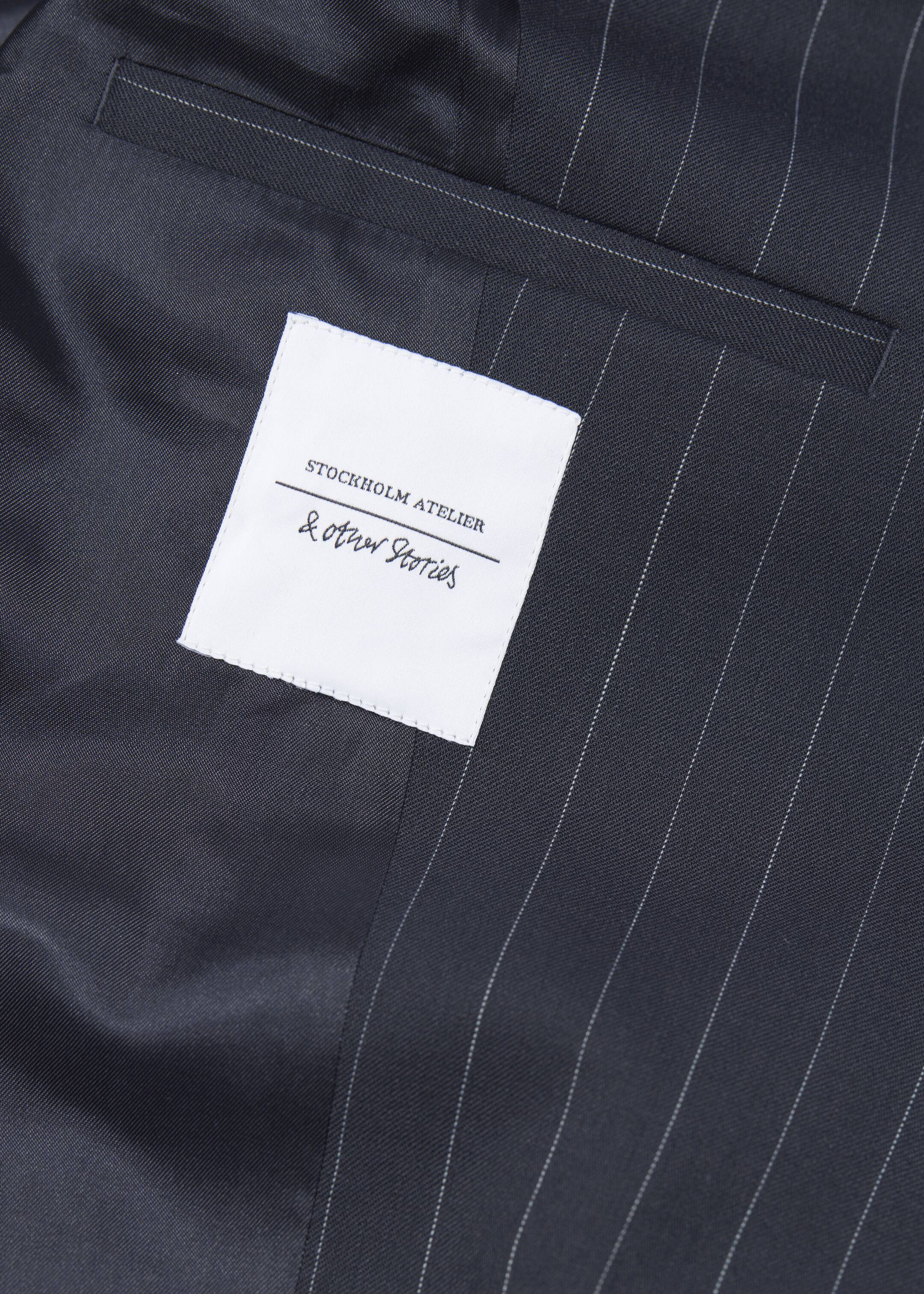View larger image: Tailored Asymmetric Blazer - Navy Pinstripe - Ladies | H&M GB 3